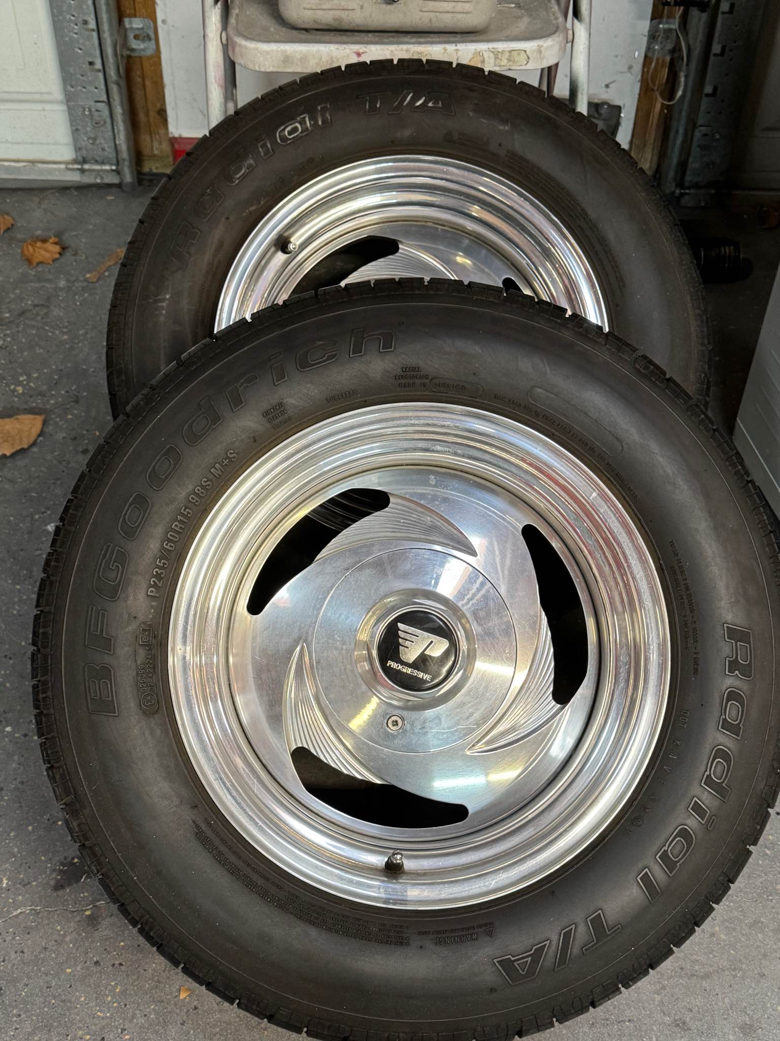 Polished Aluminum Progressive Rims and Tires Staggered - Car Wheels ...