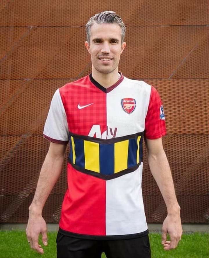 Maillot Arsenal Signé Par Robin Van Persie - Modèle Exact Domicile 10/11 - Proof