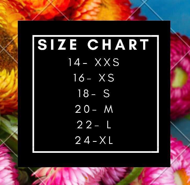 Ruby & Rain - 🎚 ️📝 SIZE CHART 📝 ️🎚 Hey lovelies, There... | Facebook