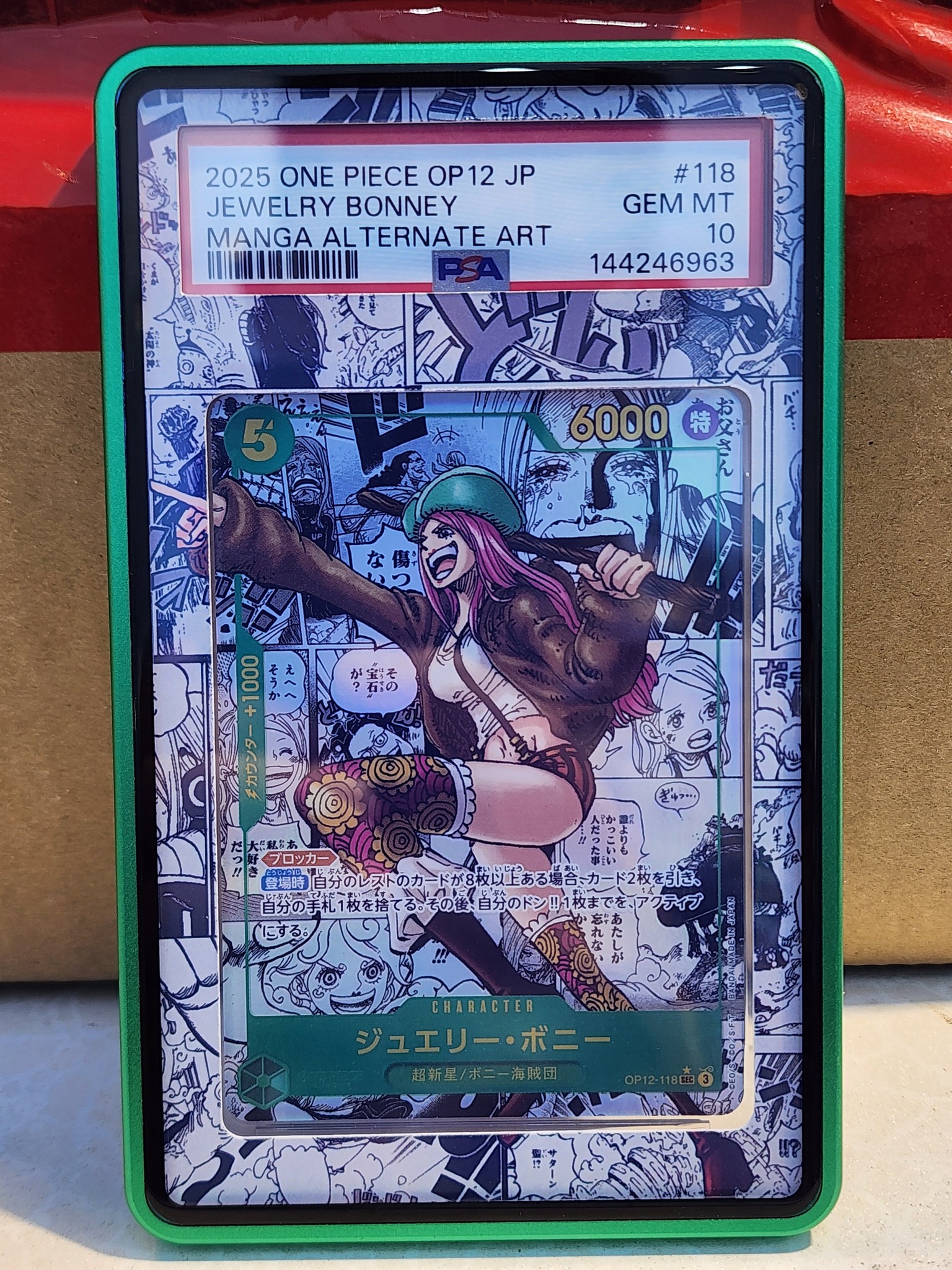 เปิด Bonney psa10 #32000 SAREAAI Ka 2025 ONE PIECE OP12 JP JEWELRY 