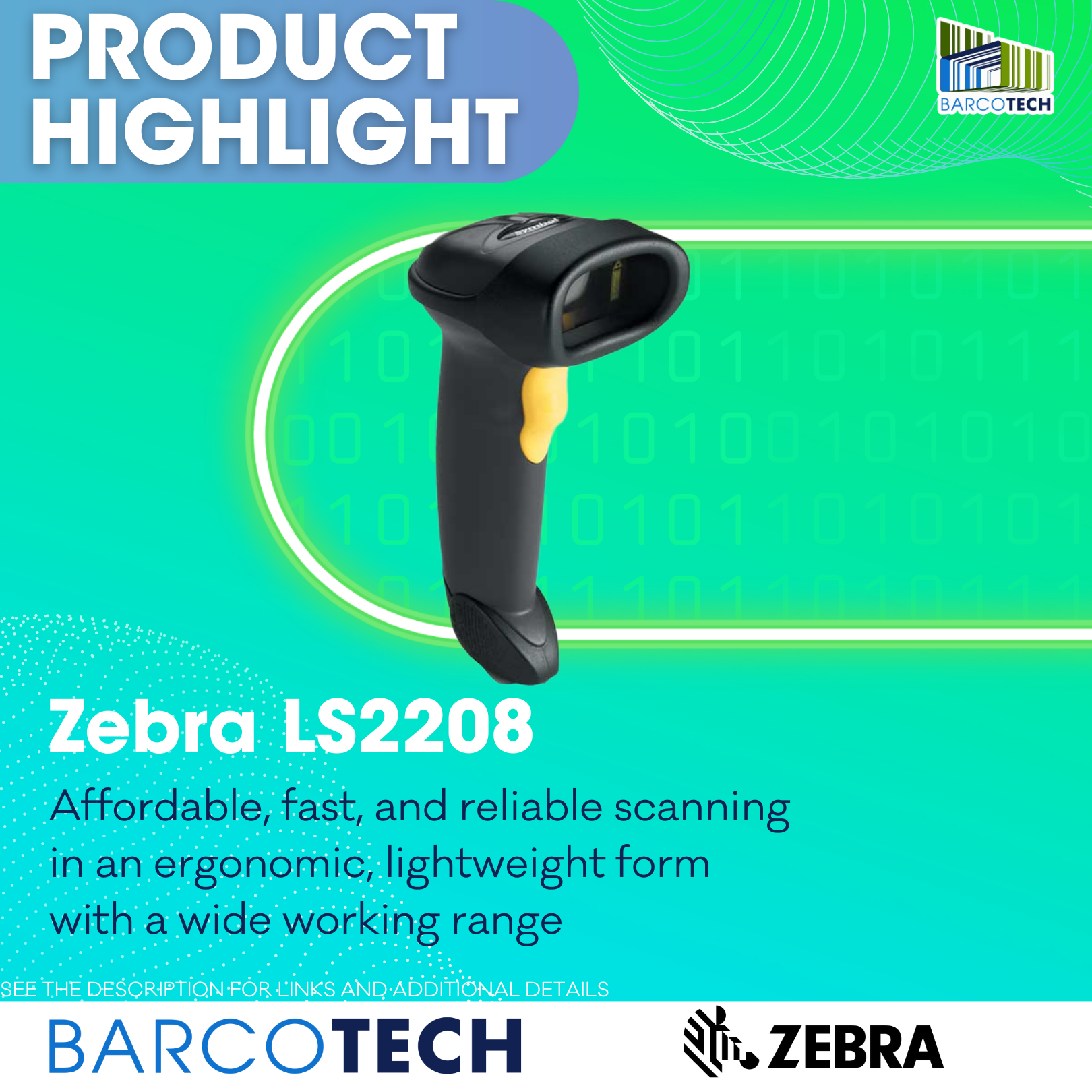 Barcotech - The Zebra LS2208, with it's array of essential... | Facebook
