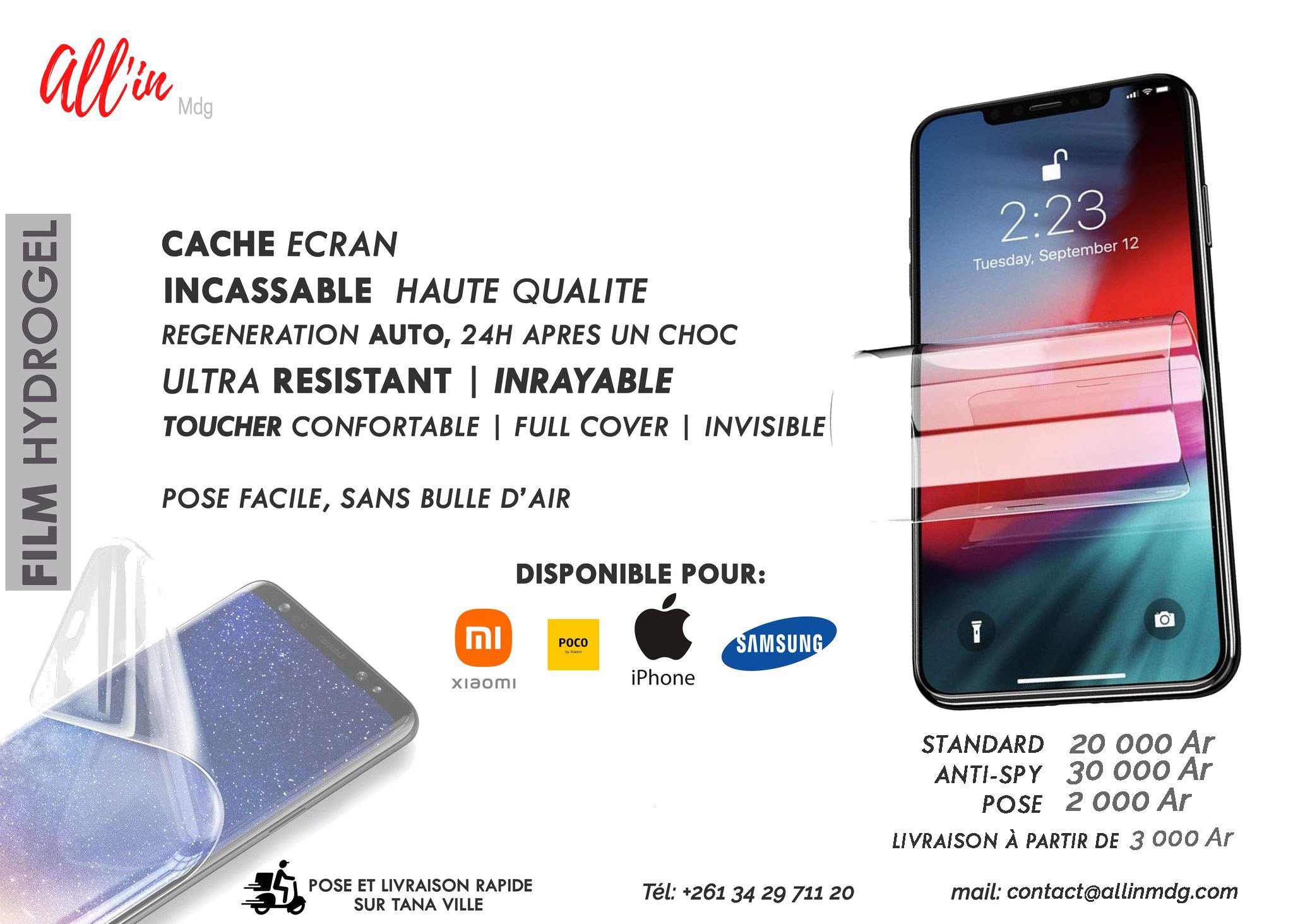 Sera Phone Authentique | CACHE ECRAN FILM HYDROGEL 🚨 | Facebook