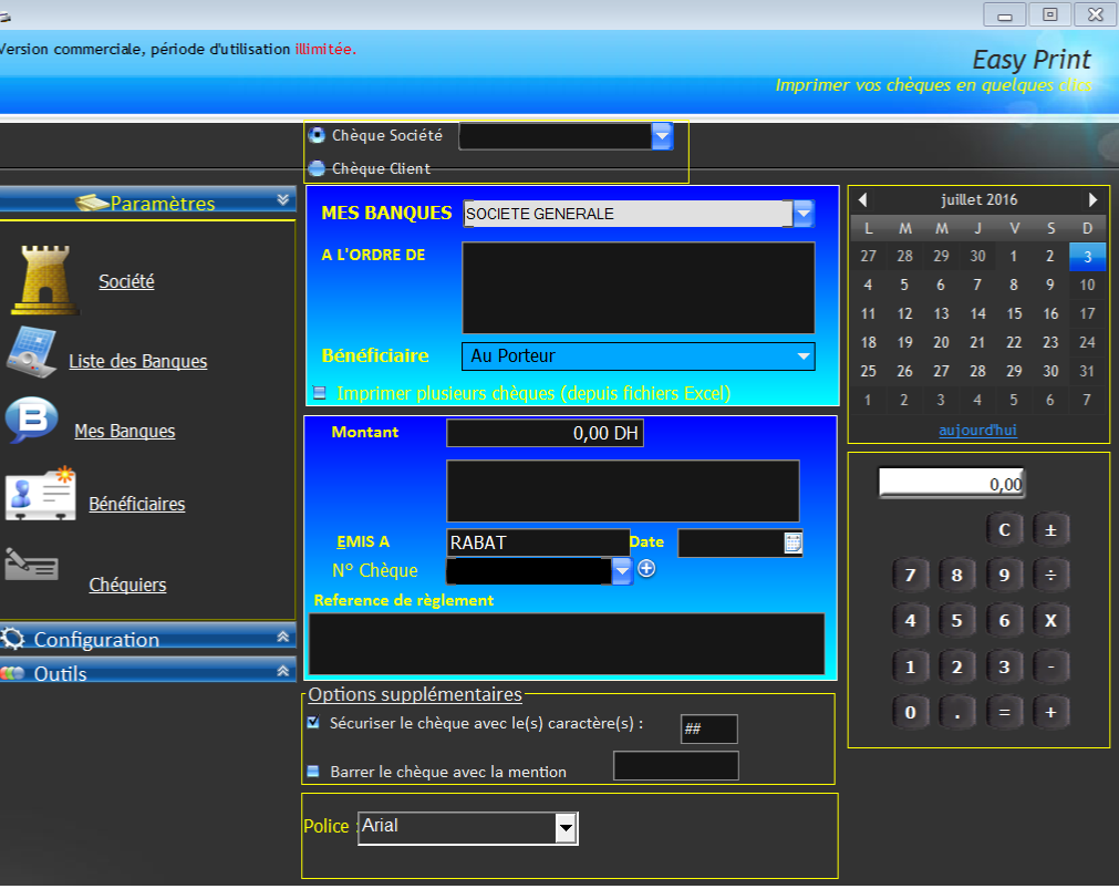 Logiciel Easy Print