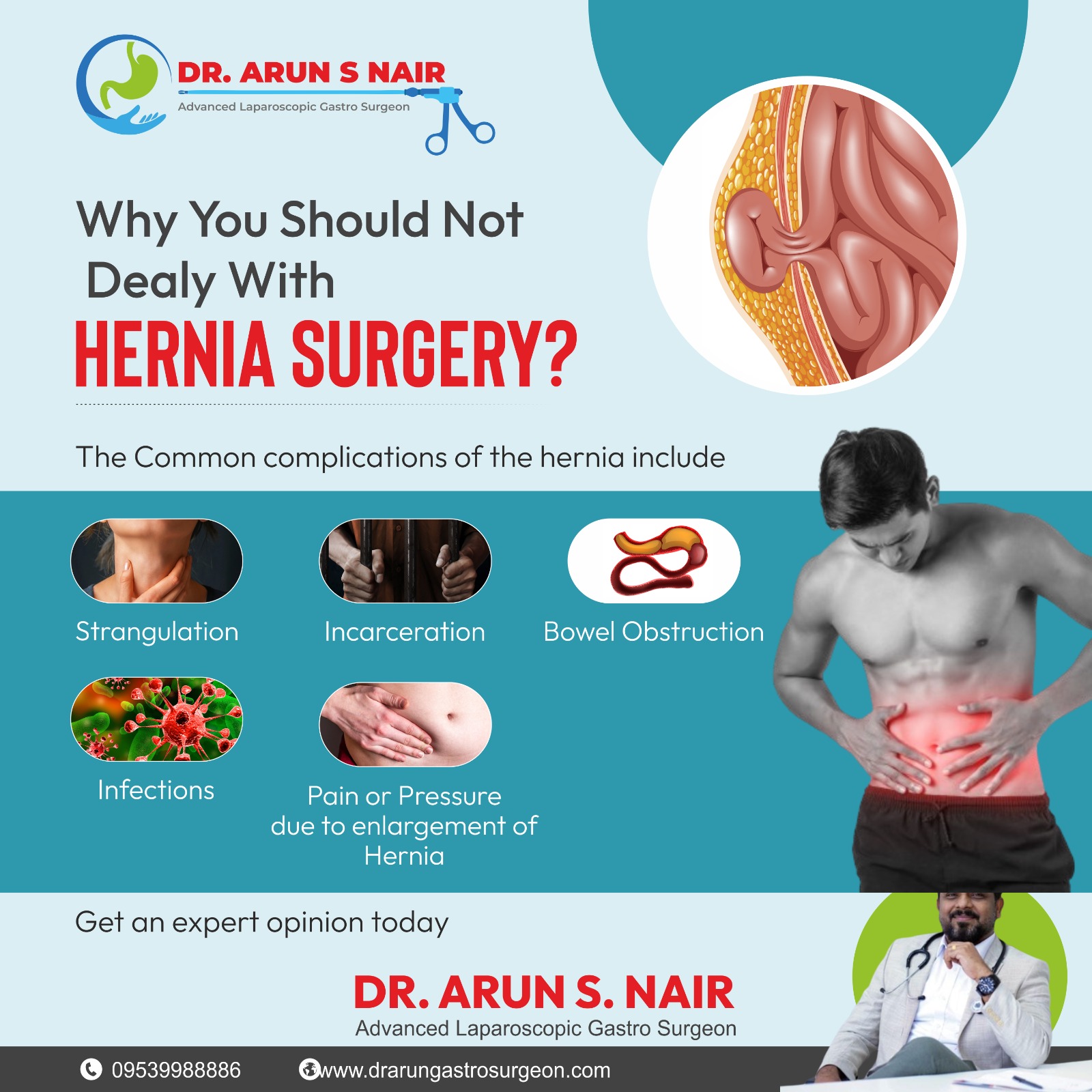 ⏰ Don't delay—act now on hernia surgery to prevent complications like ...