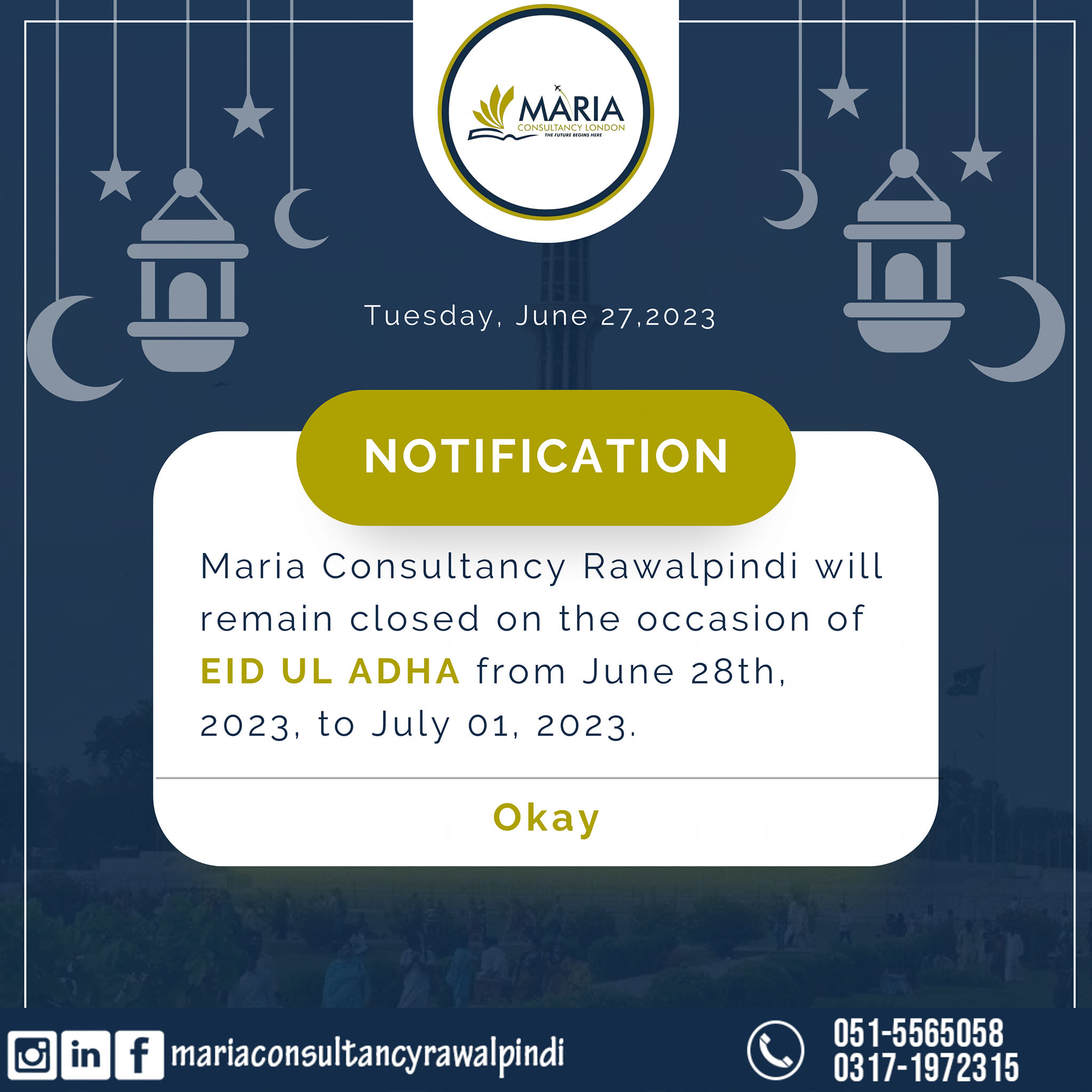 📢📢 Maria Consultancy... - Maria Consultancy Rawalpindi