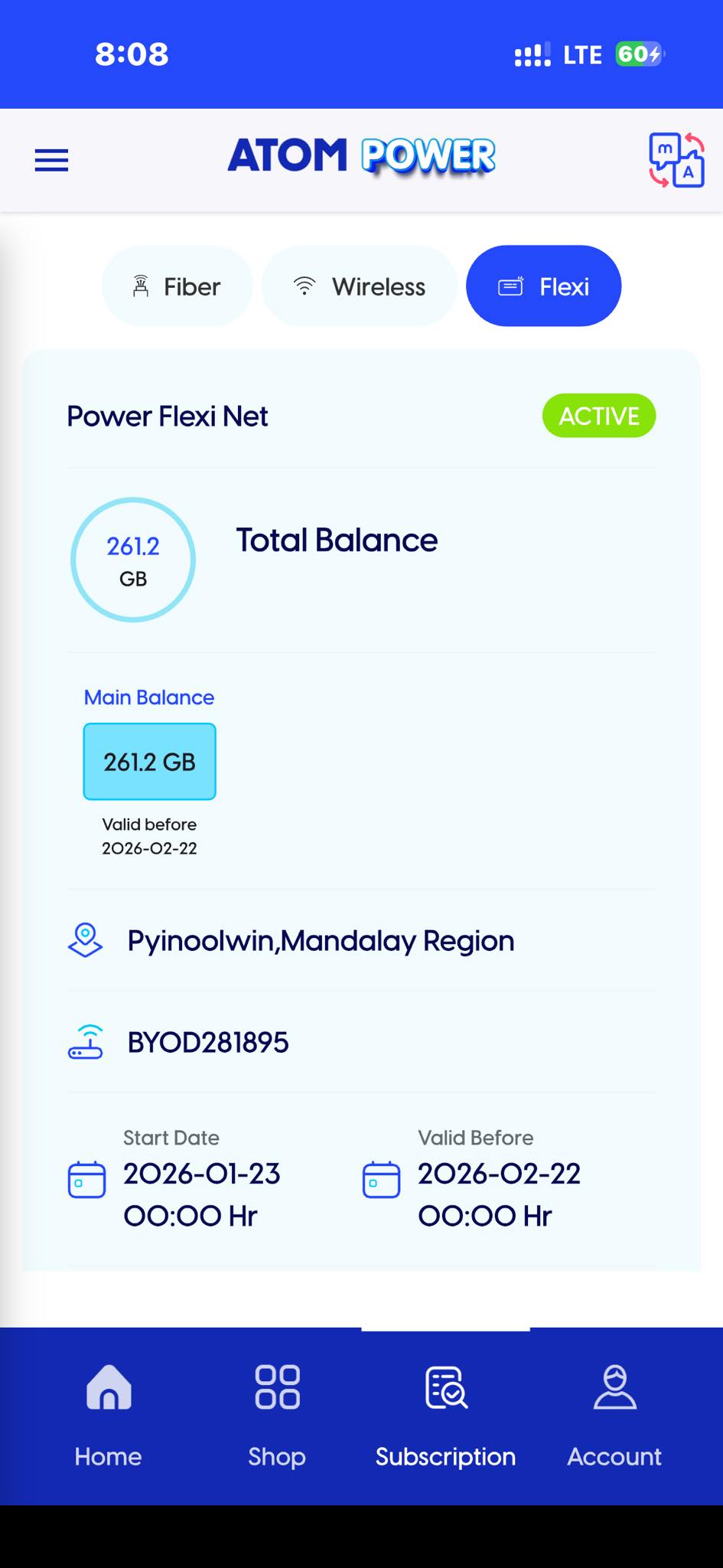 Atom Flexi Net Data Sim card အသုံးပြုသူများ | Account ကတော့ active ဖြစ ...