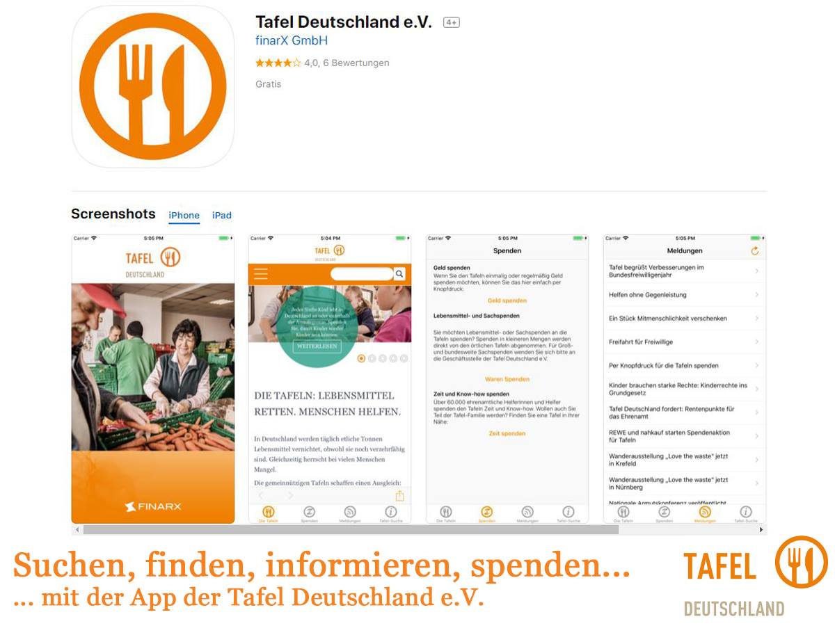 Mit Der Tafel App Sind Sie Immer Auf Dem Tafel Deutschland