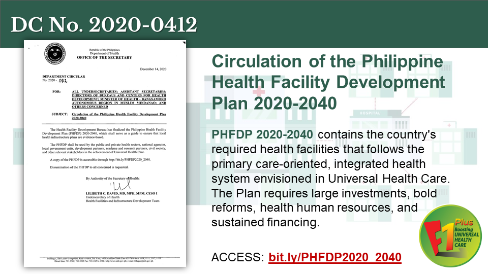 HFDB PH - Department Circular No. 2020-0412 Date: December... | Facebook