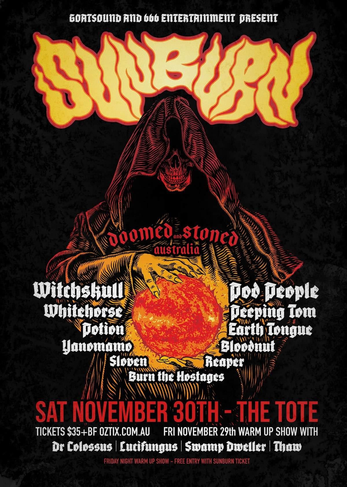 Dr. Colossus - Full Sunburn lineup is here: Witchskull,... | Facebook
