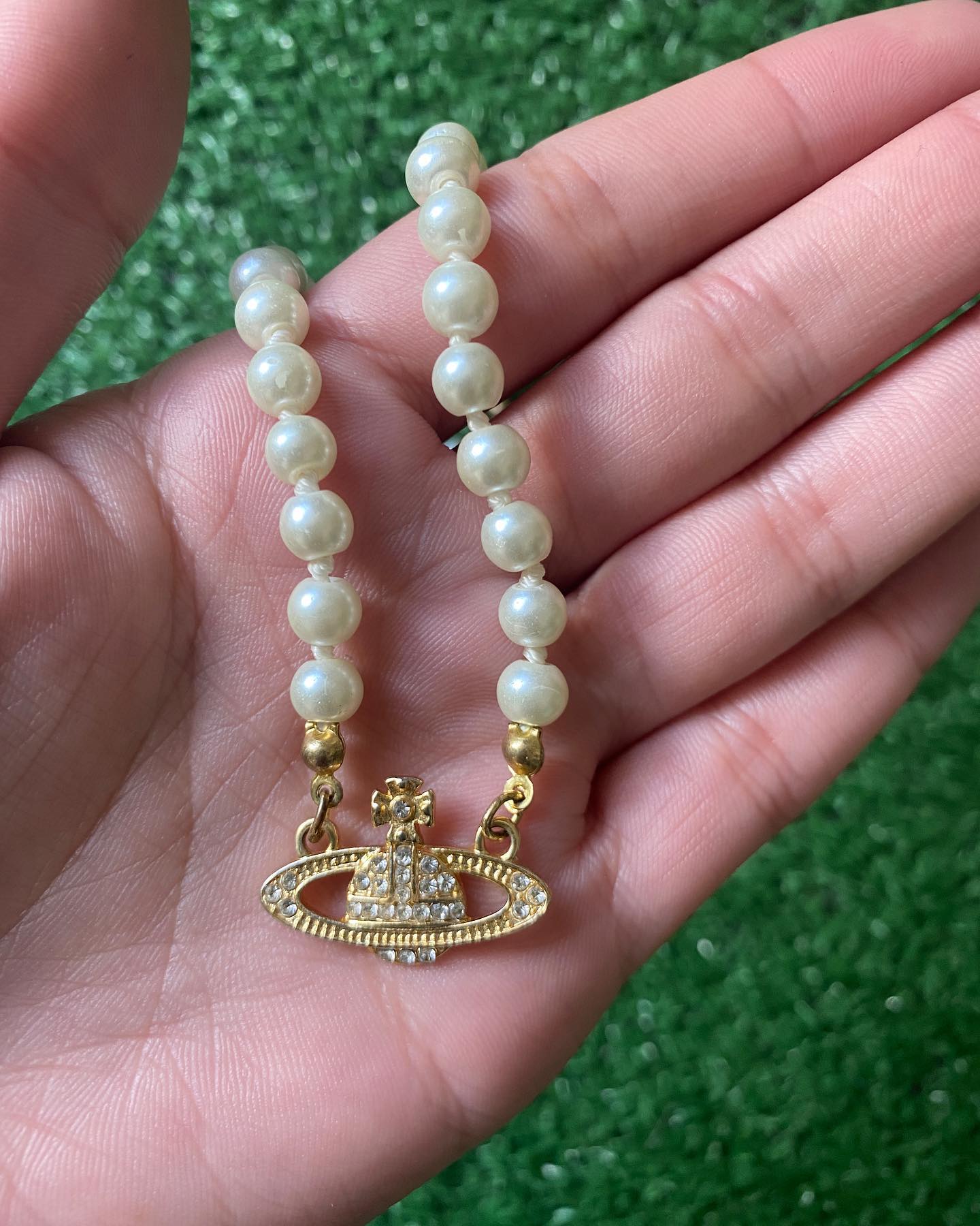 Vivienne Westwood Pearl Necklace Back Giant Pearl Drop Necklace 