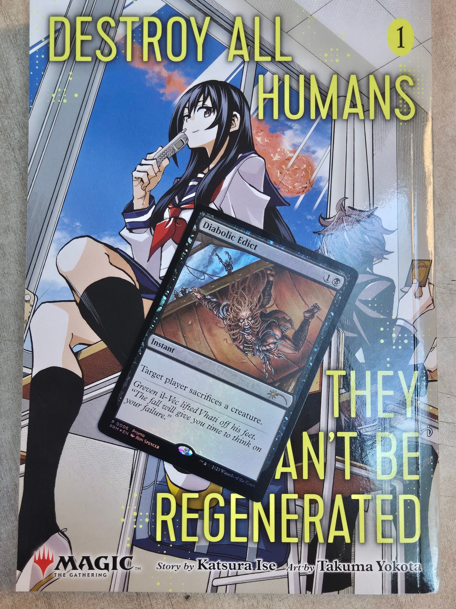 destroy all humans mtg promo cards Humans. They Can't Be Regenerated. A Magic: The Gathering Manga, Vol. 2: Ise, Katsura, Yokota, Takuma: 9781974749591 Books Just started reading Destroy all