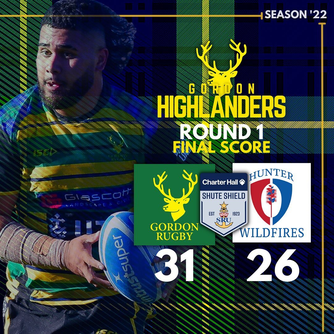 FINAL SCORE | ROUND 1 A... - Gordon Rugby - The Highlanders | Facebook