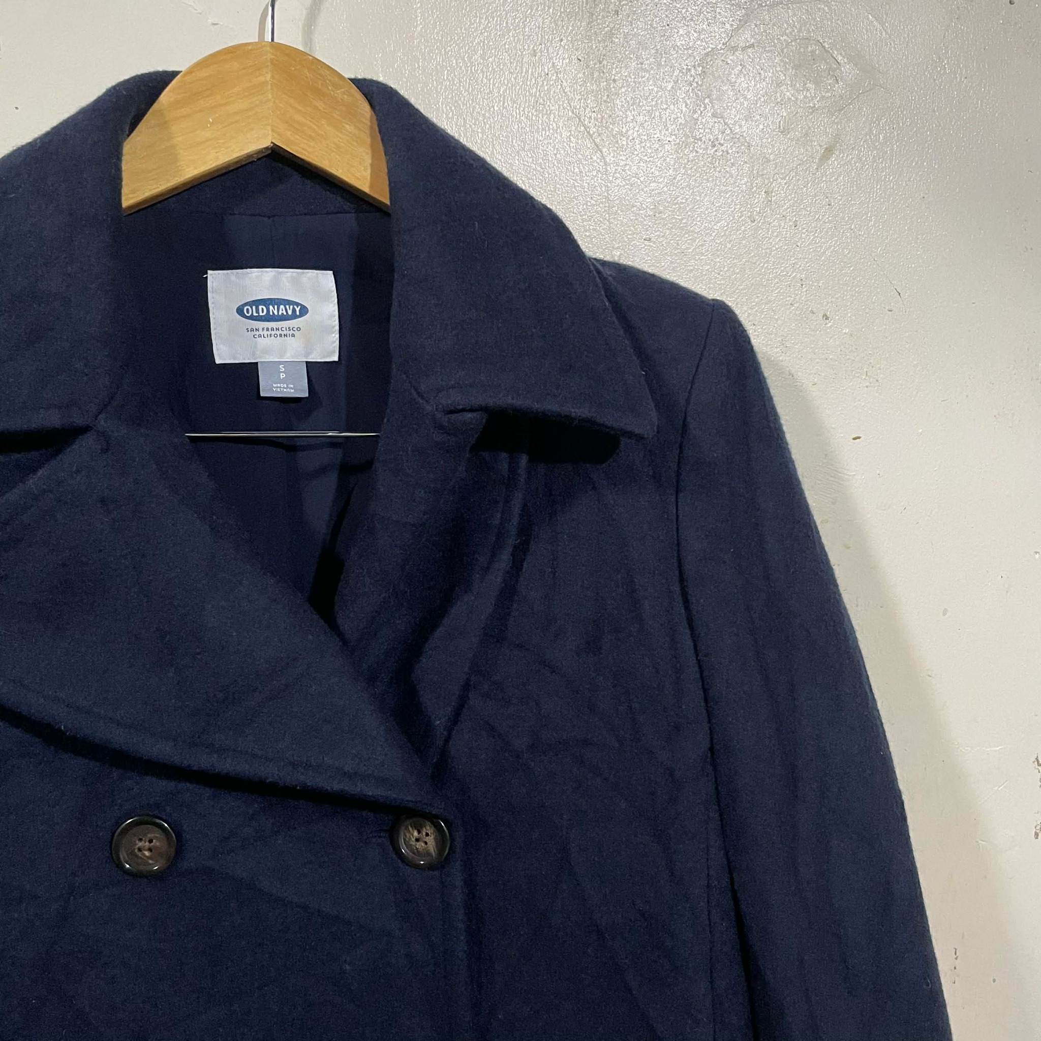 Old Navy Navy Blue Wool Blend Peacoat Jacket ? width 20 | length 