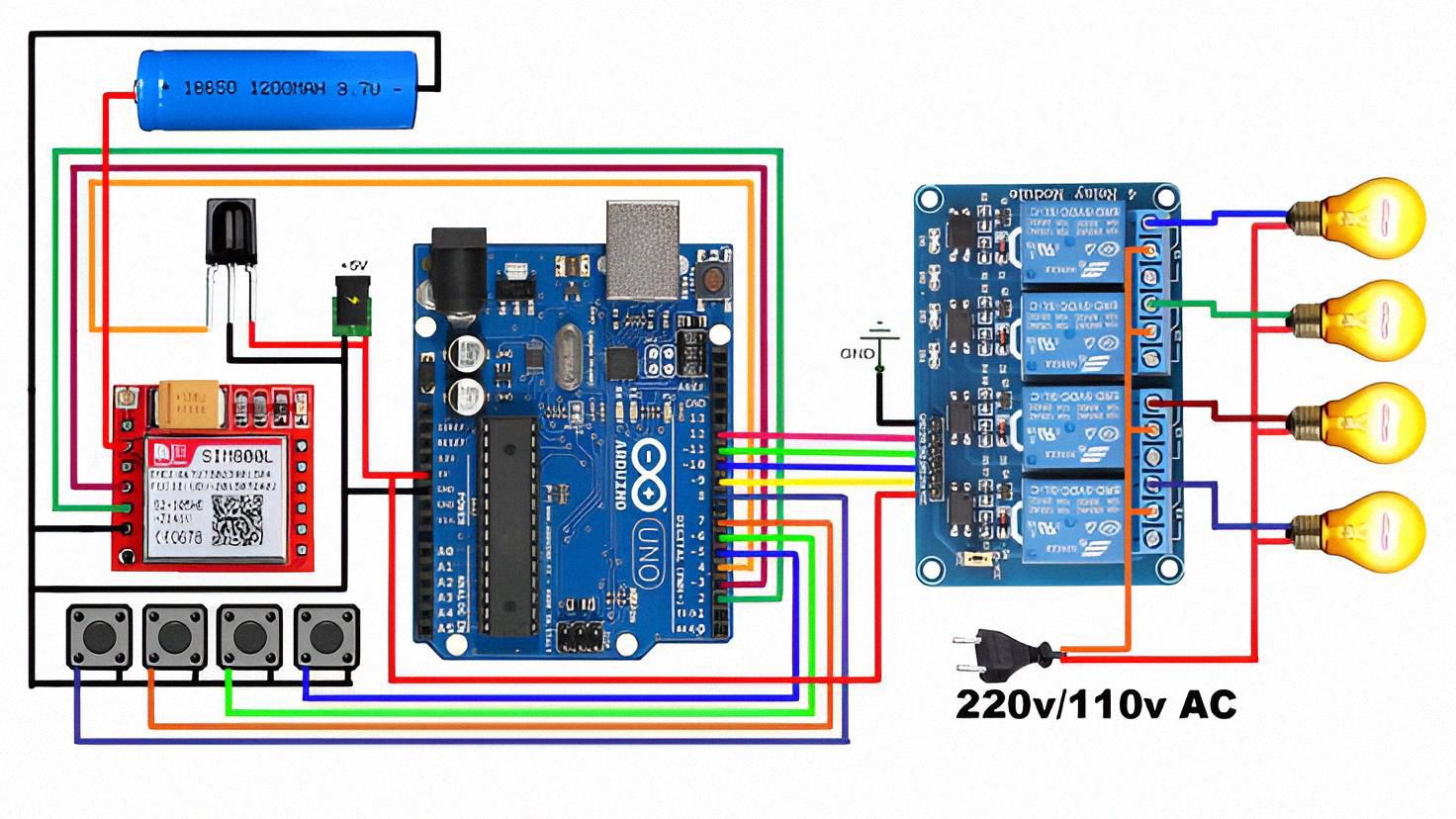 DIY Arduino project & Robot arm | 💡 Smart Home Control Using Arduino ...