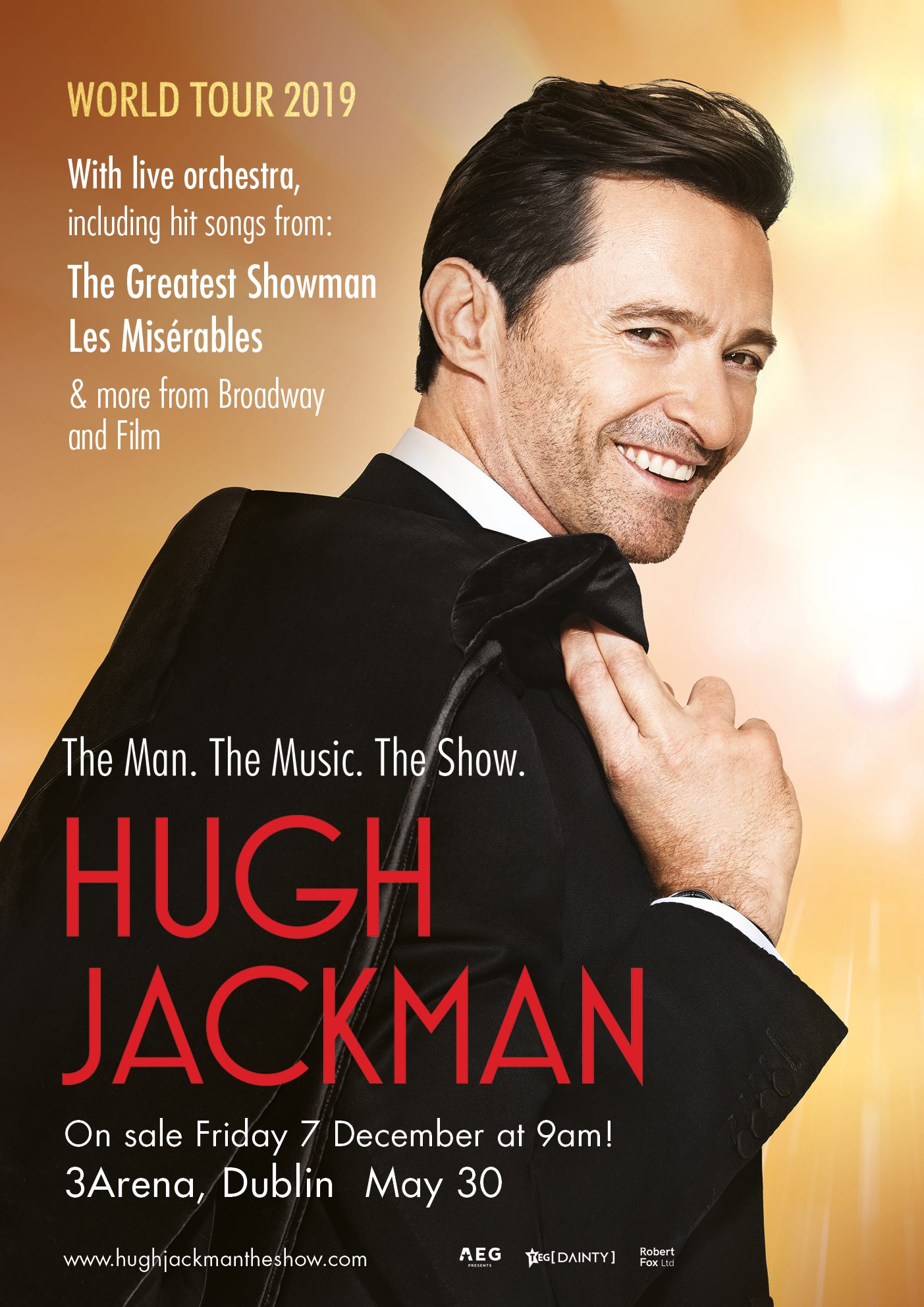 Hugh Jackman World Tour 2019 パンフレット Huge news for members! Hugh Jackman has announced his first world