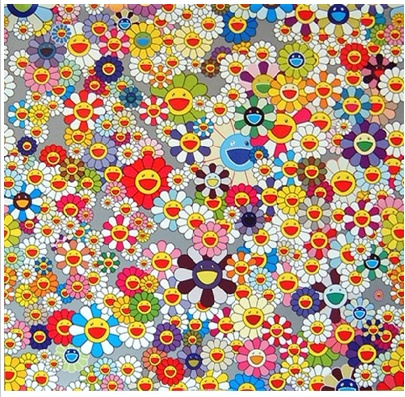 村上隆最具代表性作品// 花與骷髏你所看見的，不單是色彩繽紛的花朵