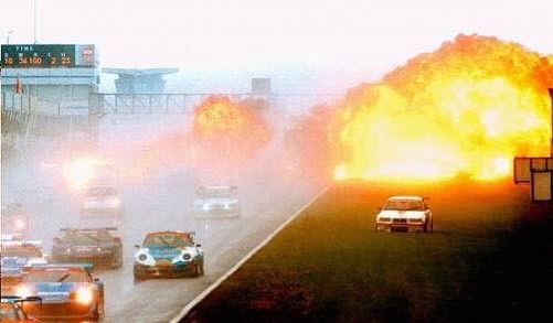 Japanese - Tetsuya Ota crash and explosion, Fuji, JGTC 1998 This