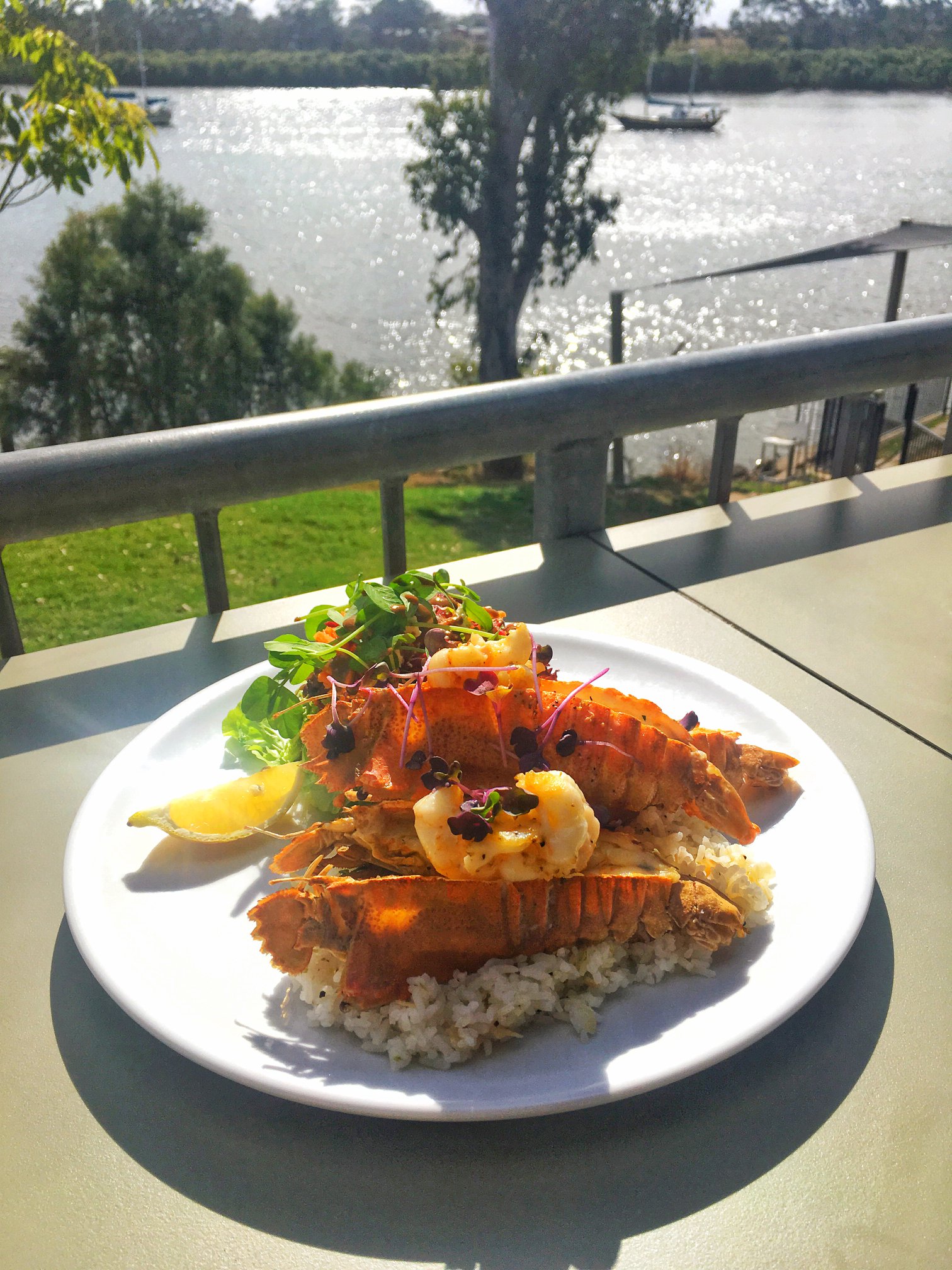 Grunske's - Seafood with a view.....Grilled Moreton Bay Bugs with lime ...