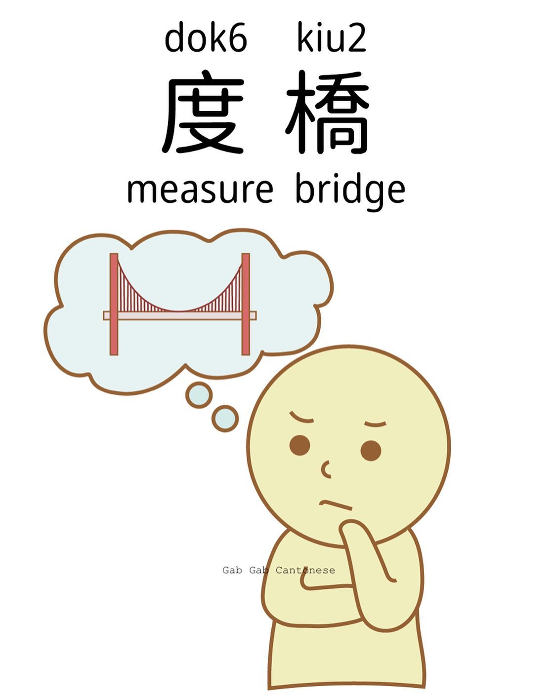度橋 意思: 想計謀，出點子 Meaning: create some... - Gab Gab Cantonese | Facebook