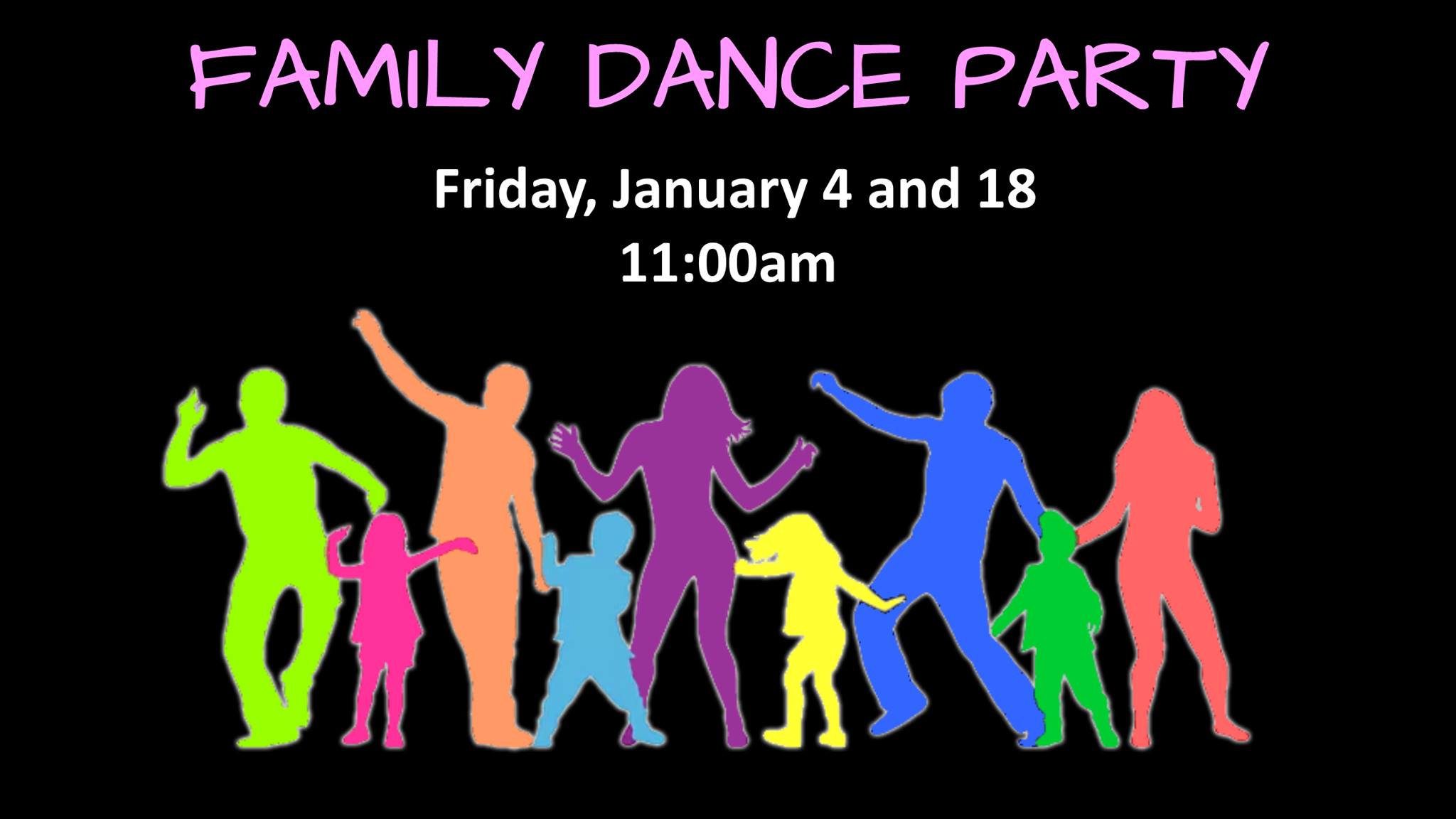 Family Dance Party, December 6 For all ages, Chapin Memorial