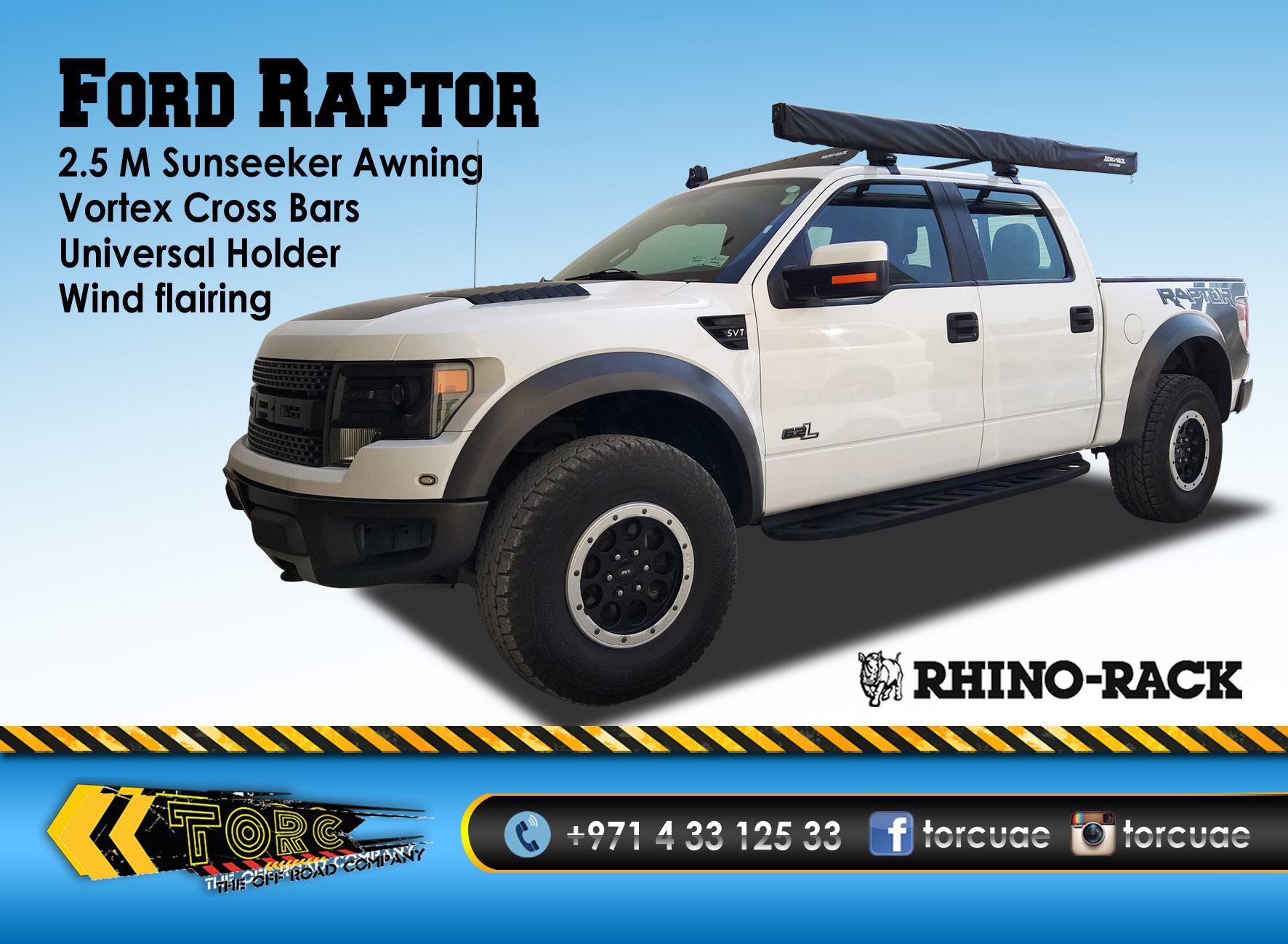 TORC - Ford Raptor installed a set of Rhino Rack's Vortex...