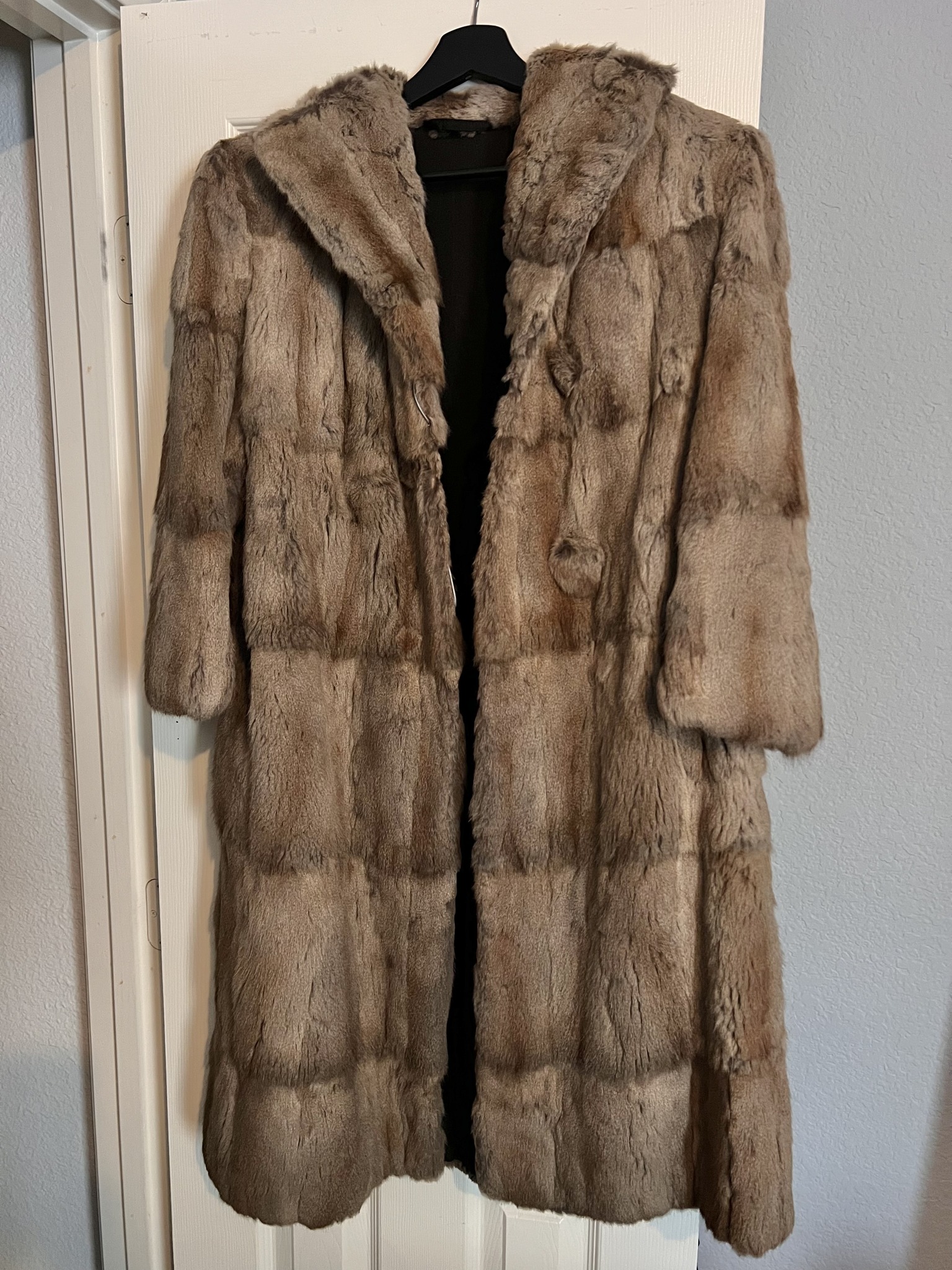 Vintage.90s Beige BrownFur WoolCoat Vintage.90s Beige BrownFur 
