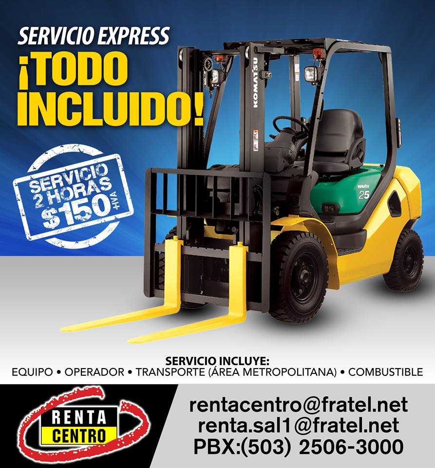 RentaCentro - ¡PROMOCION DE RENTA MONTACARGAS EXPRESS!...
