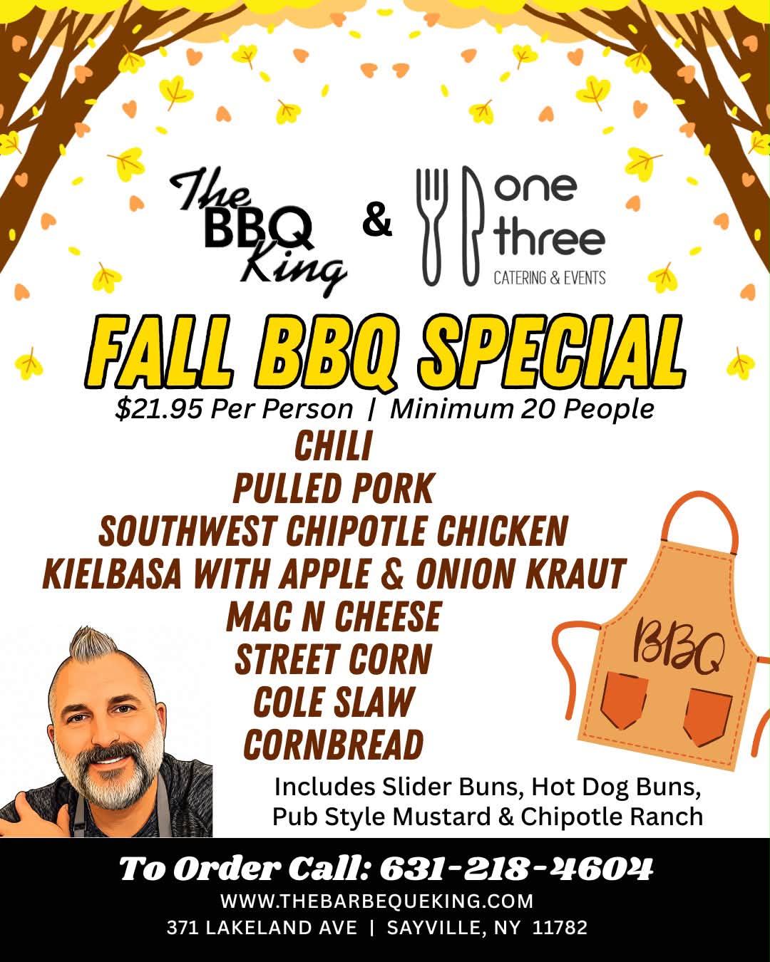 The BBQ King's Fall BBQ Special for events | Sayville, NY