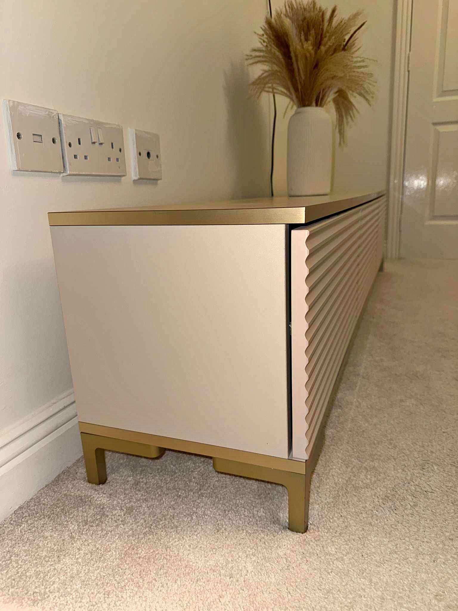 Beautiful cream and gold cabinet like new. - Cabinets & Hutches ...