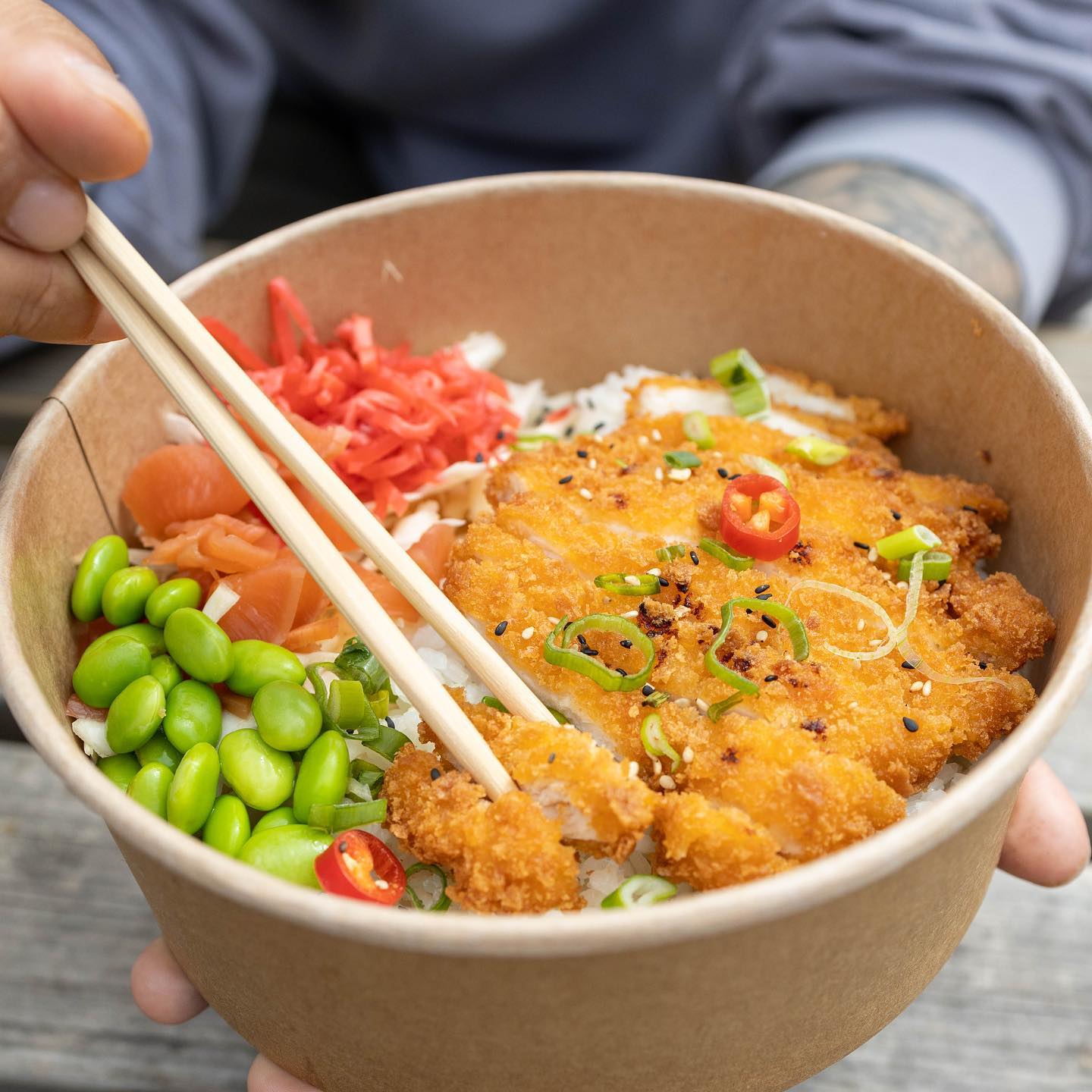 Rainbo - The chicken katsu curry rice box, an essential...