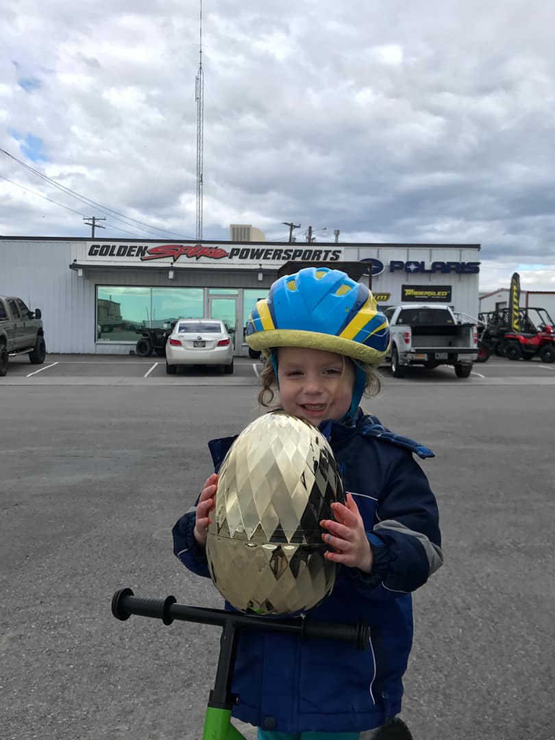 Congrats to Dan Bitner! He found our Golden Egg in Tremonton. And ...
