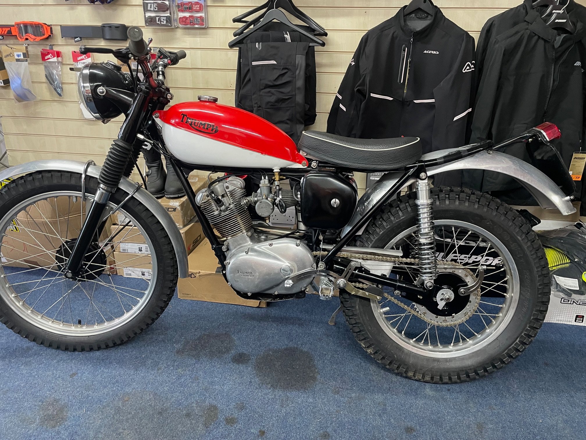 1963 Triumph tiger cub t20 highly modified for long distance trials ...