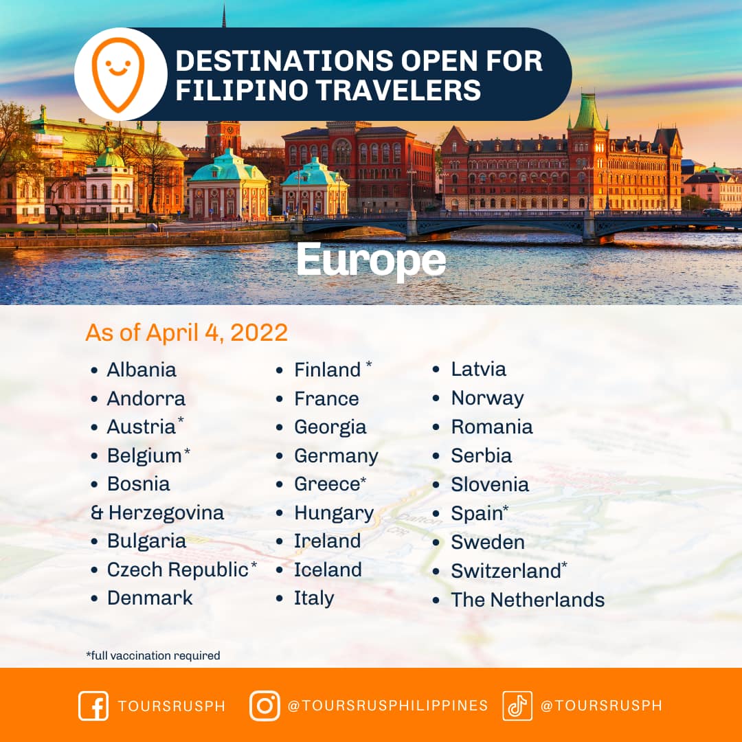 Tours R' Us - 📣 WEEKLY TRAVEL UPDATE AS OF APRIL 4, 2022 📣...