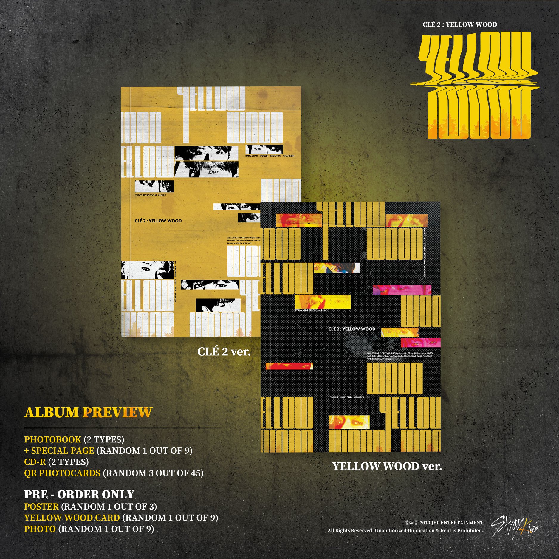Yellow Wood 台湾限定盤 ヒョンジンセット straykids STRAY KIDS OFFICIAL YELLOW WOOD ALBUM TAIWAN SPECIAL EDITION