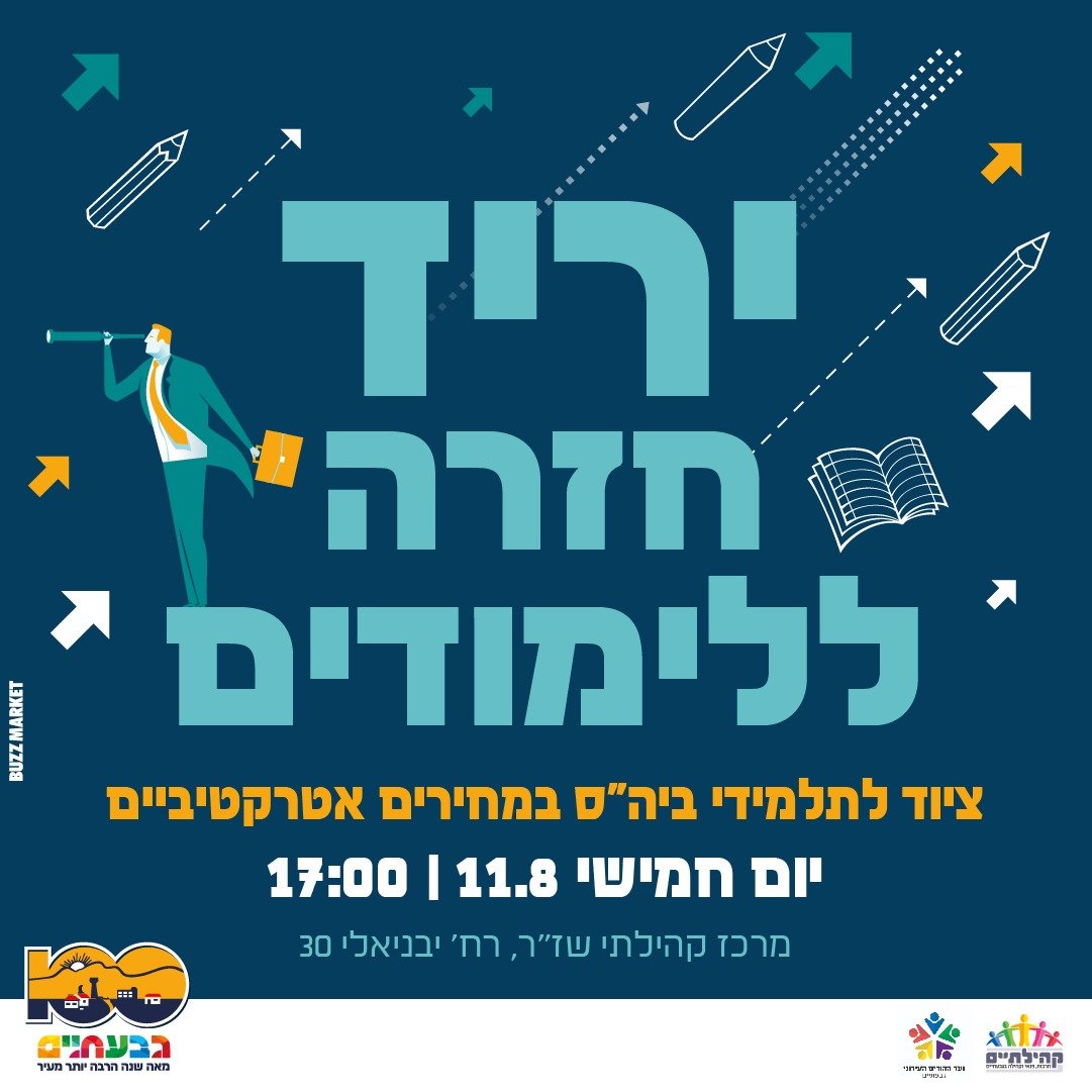 עיריית גבעתיים - לא חוזרים ללמוד בלי יריד החזרה ללימודים של גבעתיים 🛒🎒 ...