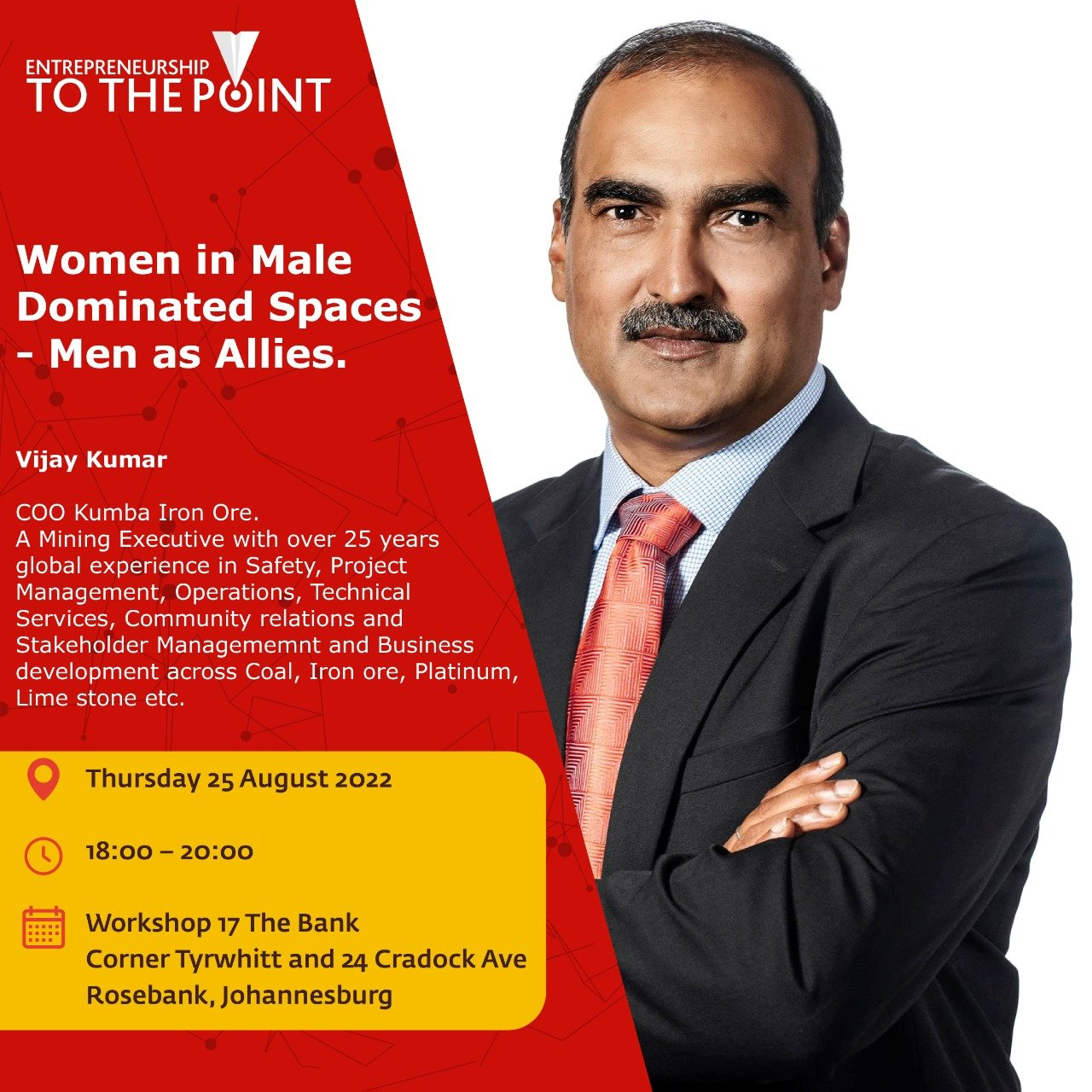 Entrepreneurship - Vijay Kumar is the COO of Kumba Iron Ore, he has ...