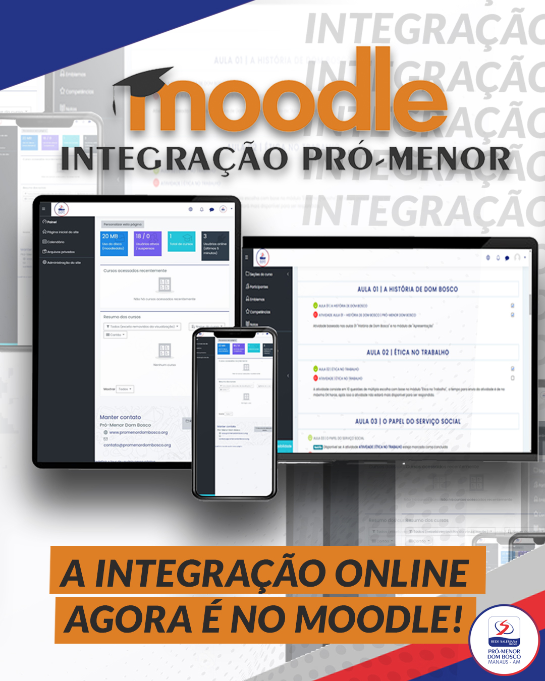 O Moodle é uma plataforma online... - Pró-Menor Dom Bosco | Facebook
