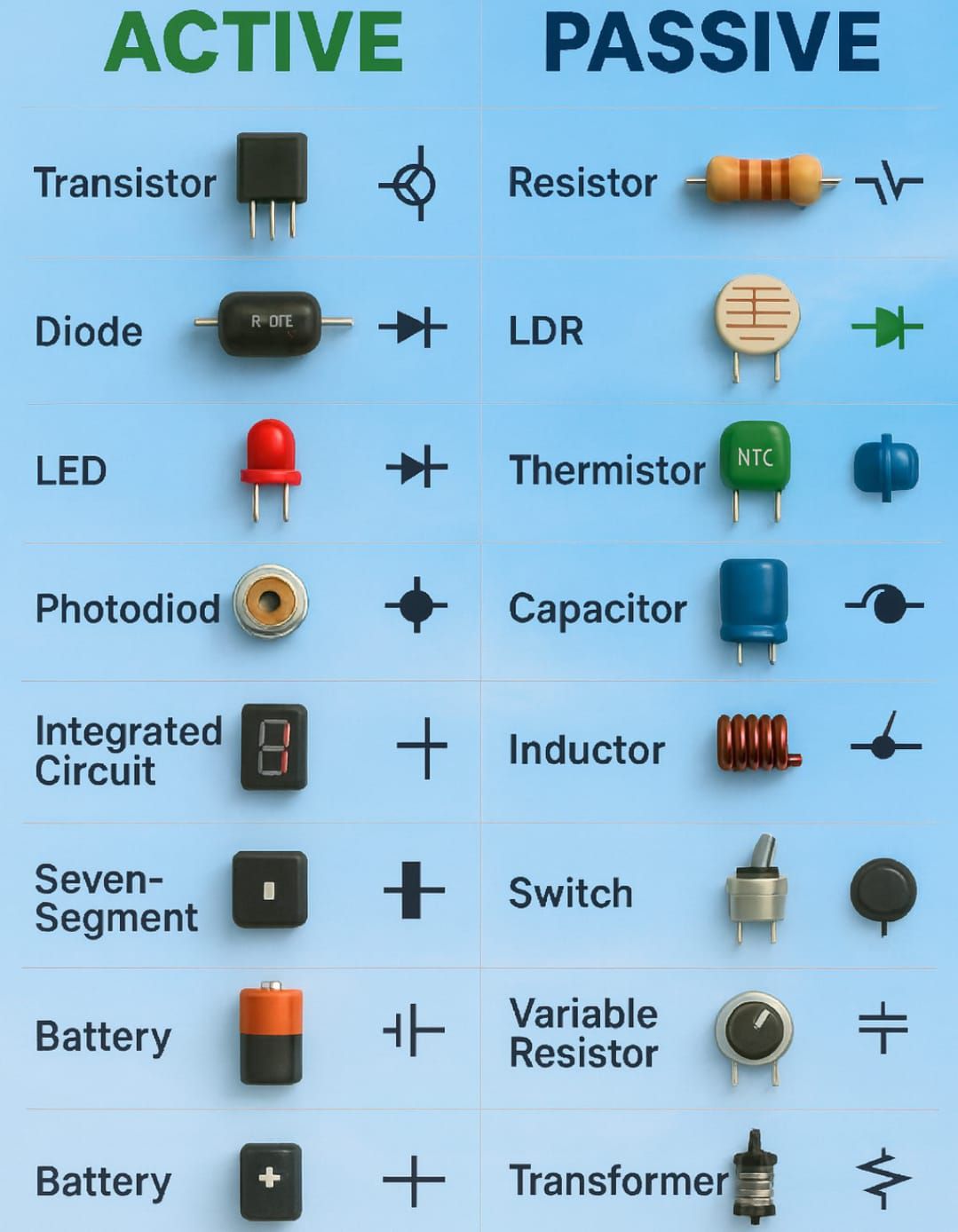 💡 Active vs Passive Electronic Components | Facebook