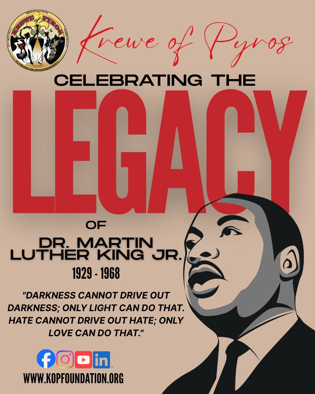 Krewe - Today, we honor the enduring legacy of Dr. Martin Luther King ...