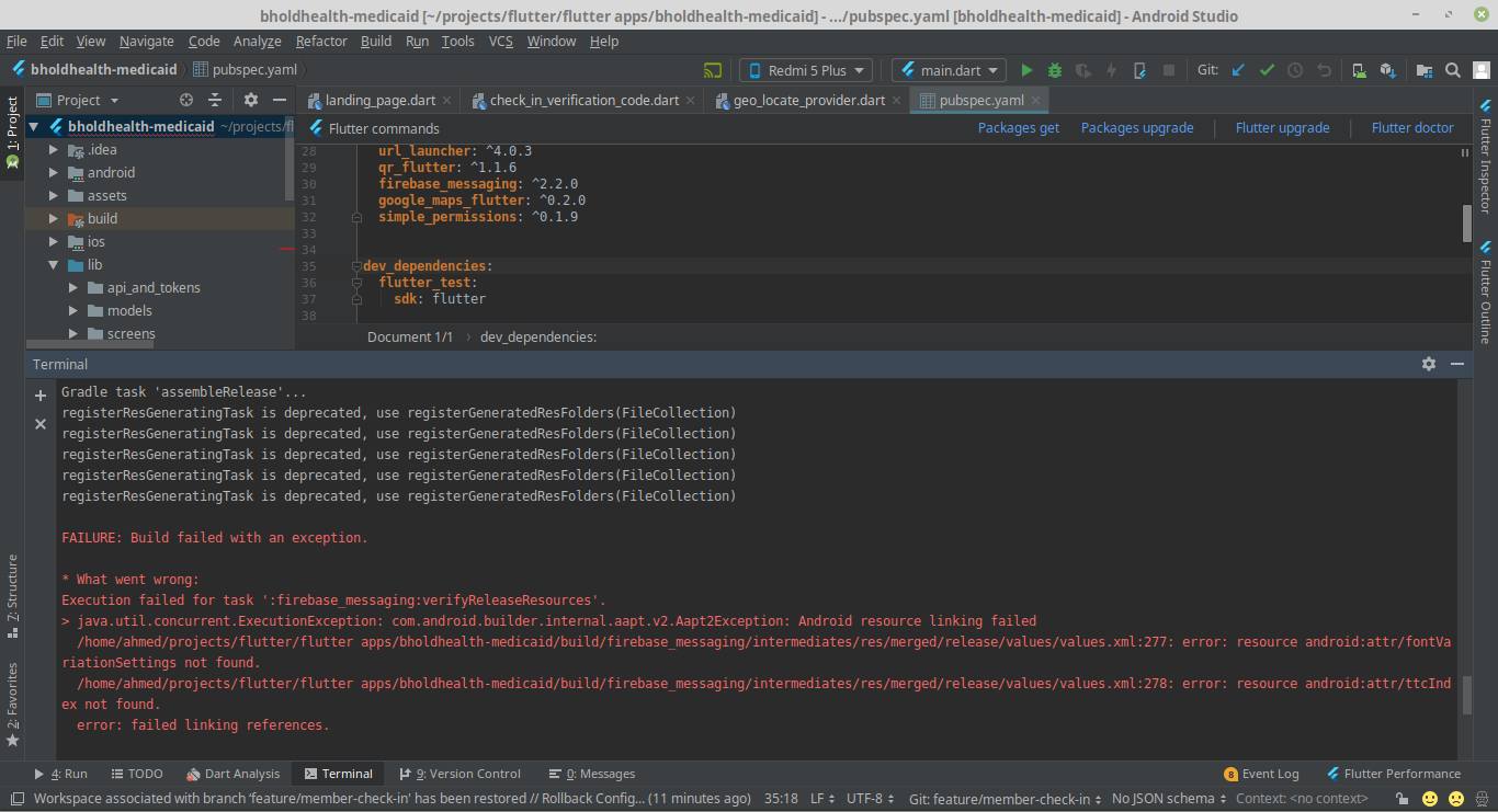 Flutter App Developers | Hi guys, I've been facing an error when trying ...
