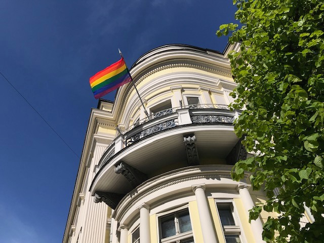 We are proud to fly the rainbow... - British Embassy, Riga
