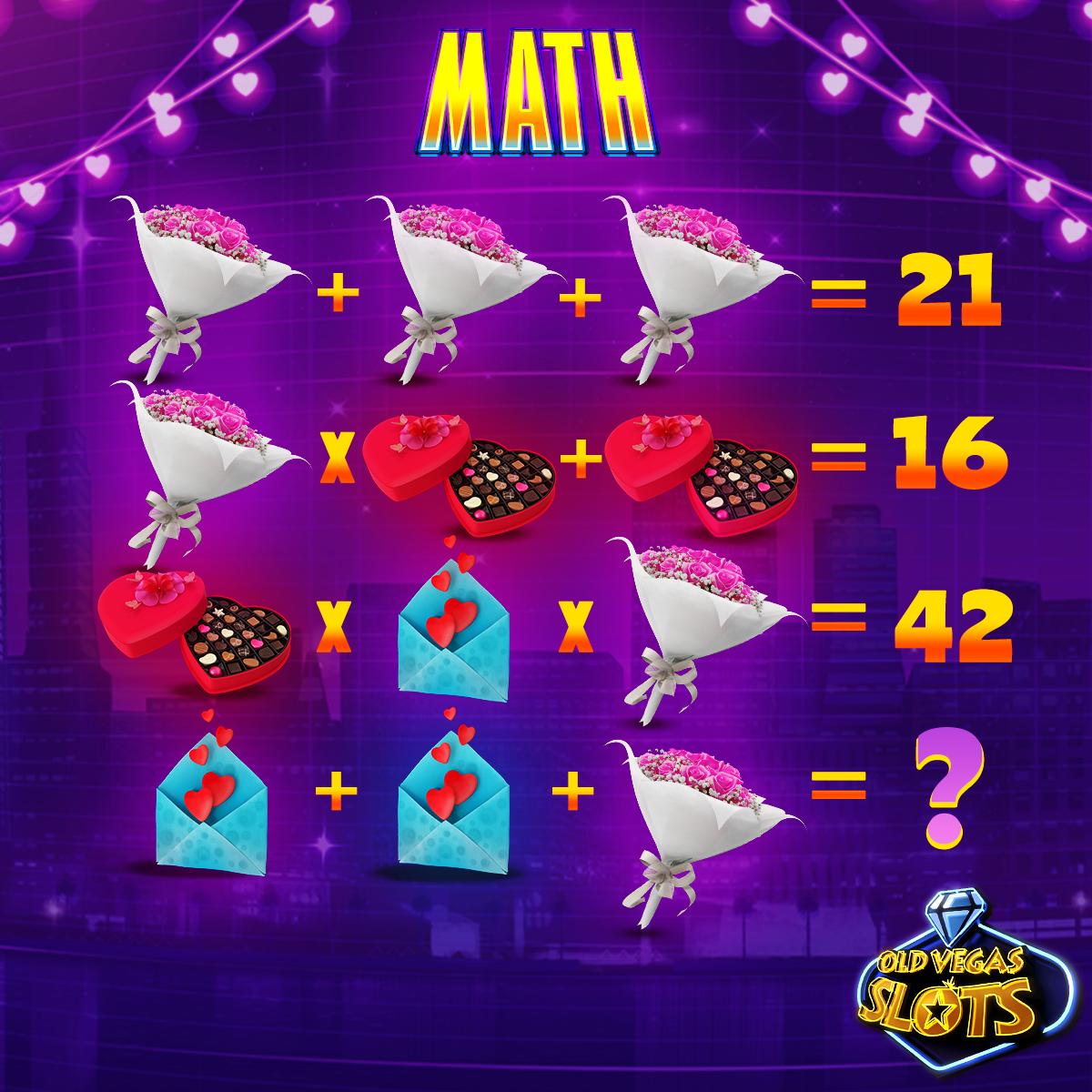 Old Vegas Slots - 🔢 ️ Math has never been so romantic! 🔢 ️...