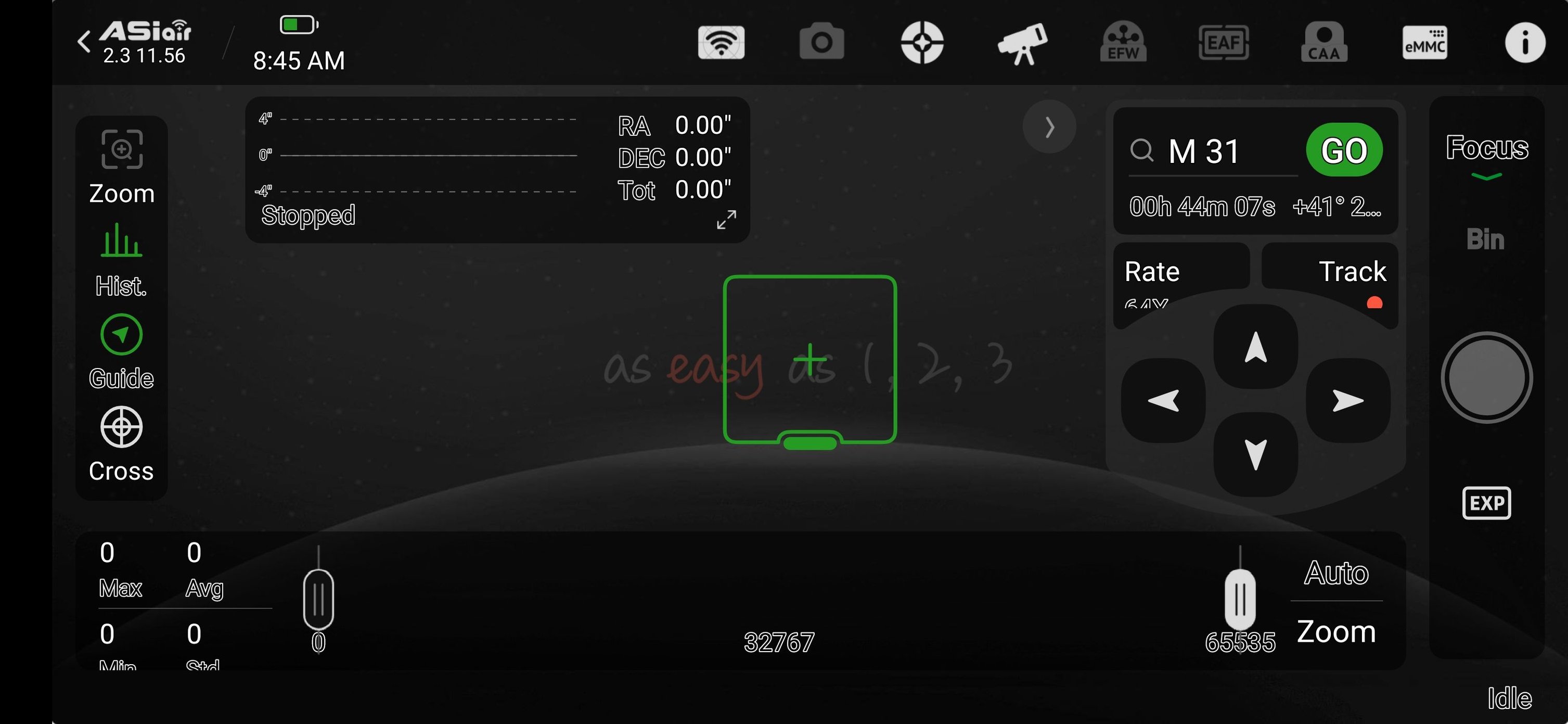 Why is ZWO 120mm mini guide cam not showing image on Asiair Plus?