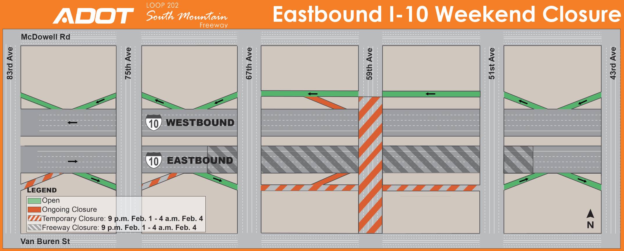 Eastbound I-10 CLOSED... - Loop 202 South Mountain Freeway | Facebook