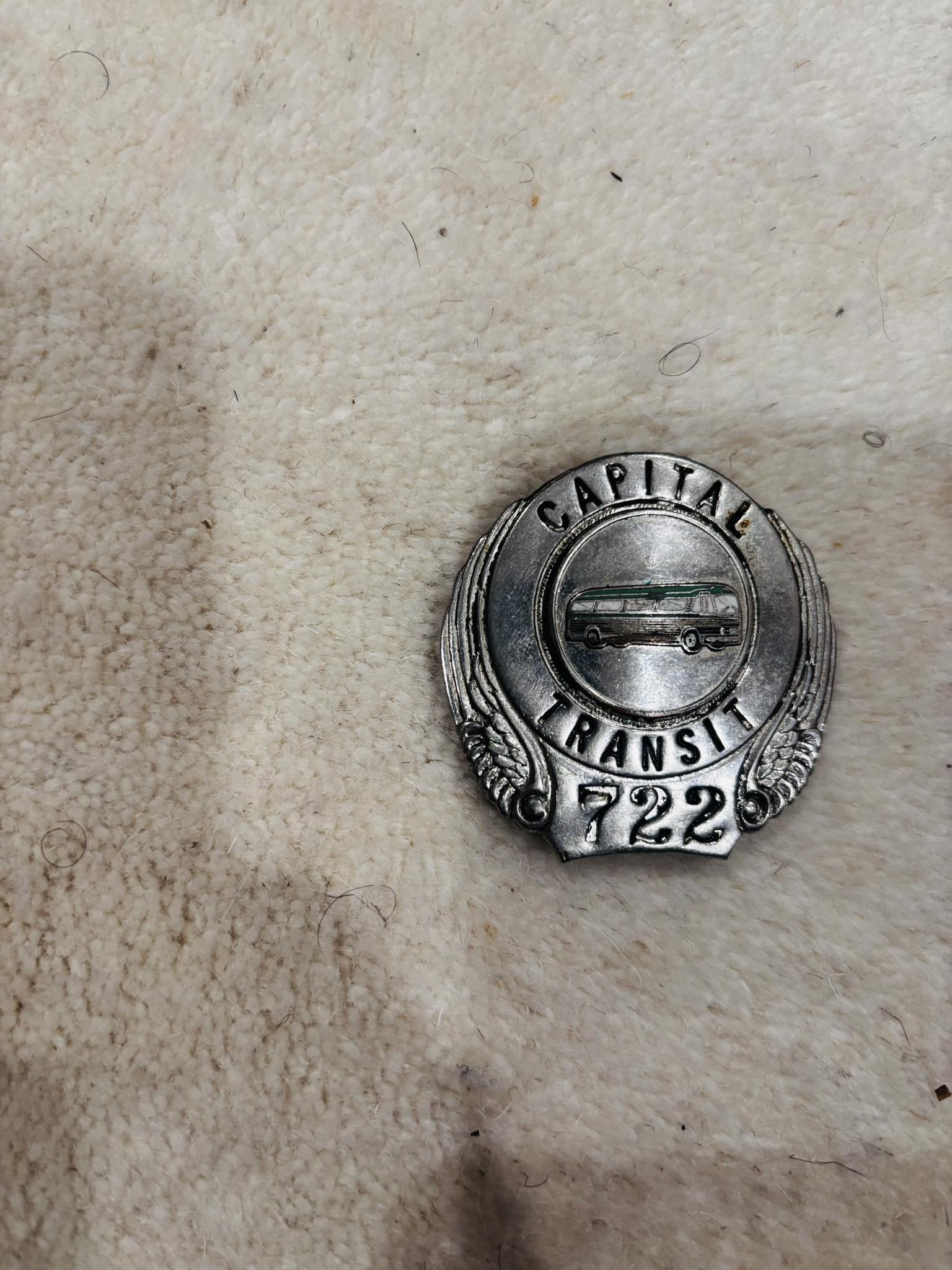 Capital Transit Badge Number 722: A Piece of Trenton, NJ's History