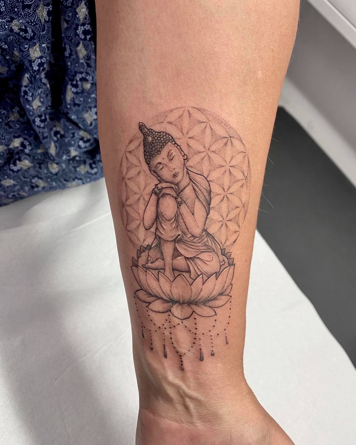 Tatouage Bouddha Fleur De Lotus