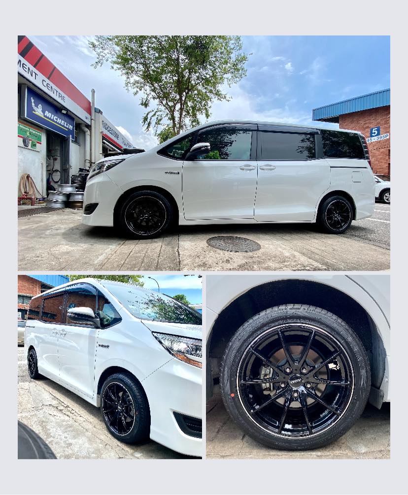 UT - Toyota Noah visited today to change new 17” inch RAYS sport rims ...