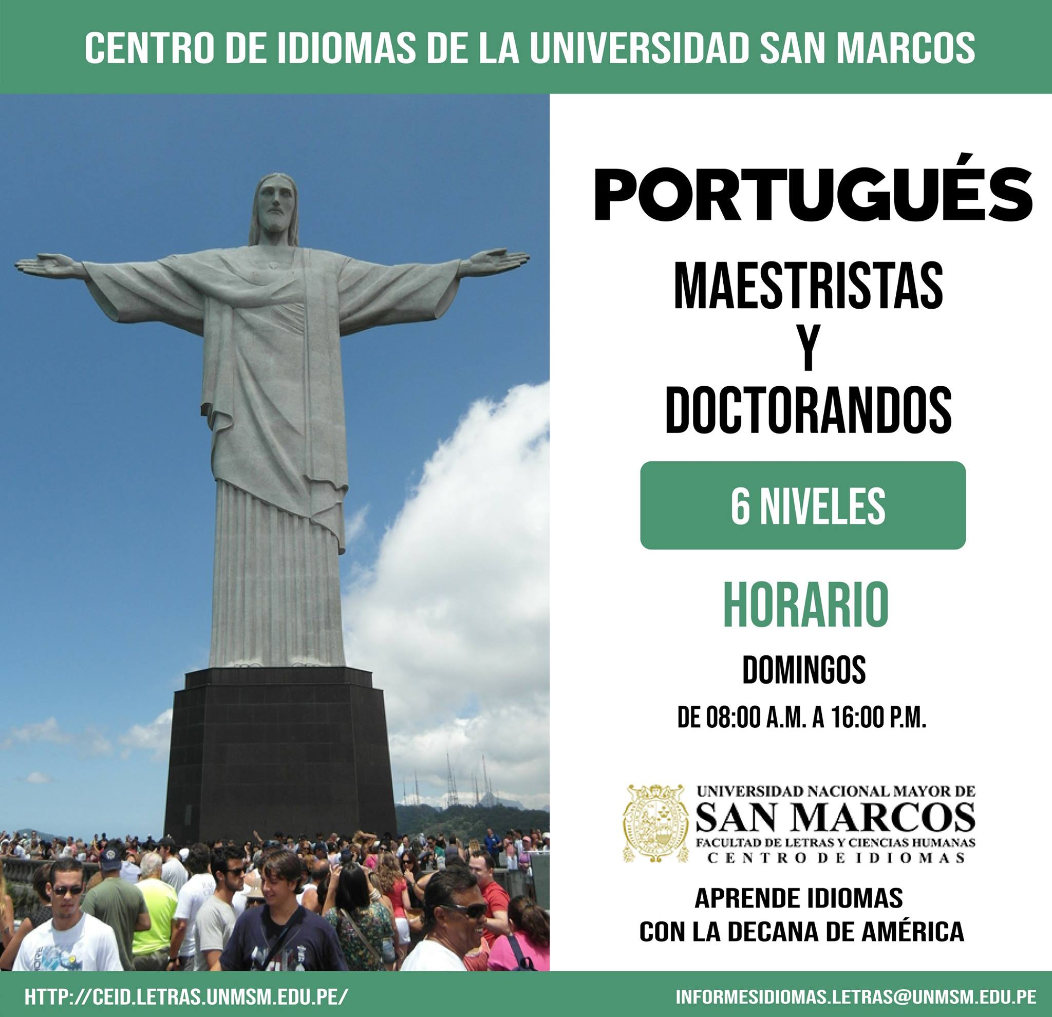 Centro de Idiomas UNMSM - ‼️MATRÍCULA ABIERTA‼️ ️Costo: 190 soles ...