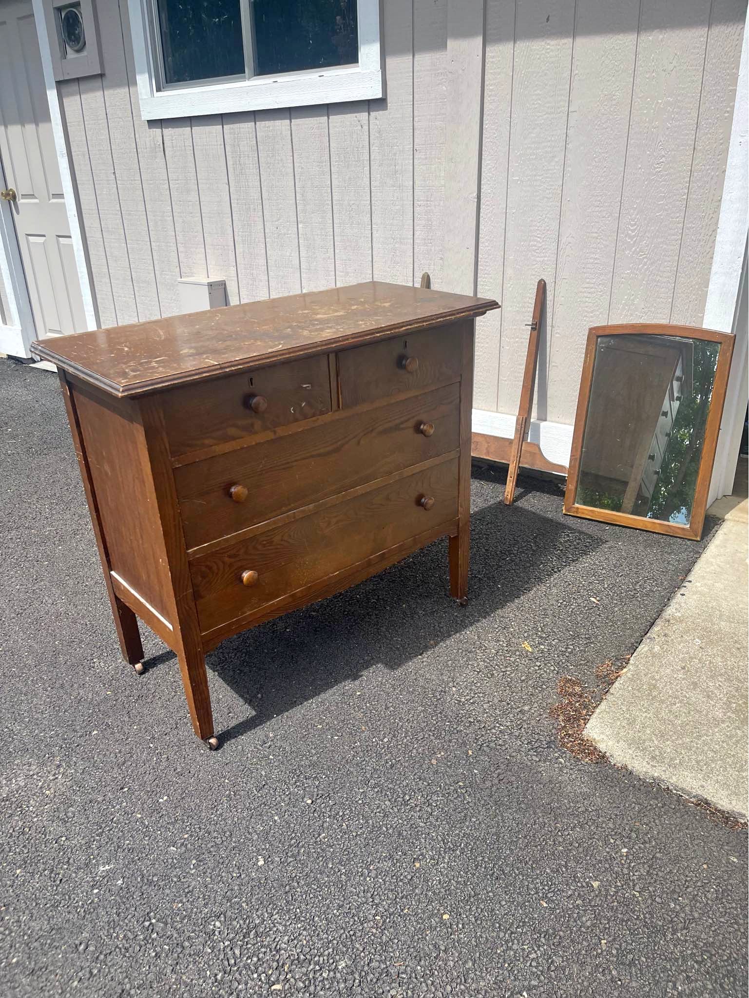 Antique Dresser with Mirror