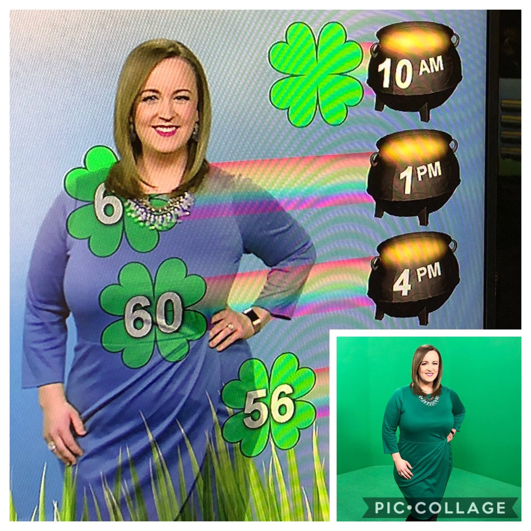 green dress green screen dress, screen... St. Paddy's Day fever is going strong here at KGW-TV!! Hope you're having a blast! 😎🍀🎉🎉 Style Season Description:FALL 2025 DELIVERY 1